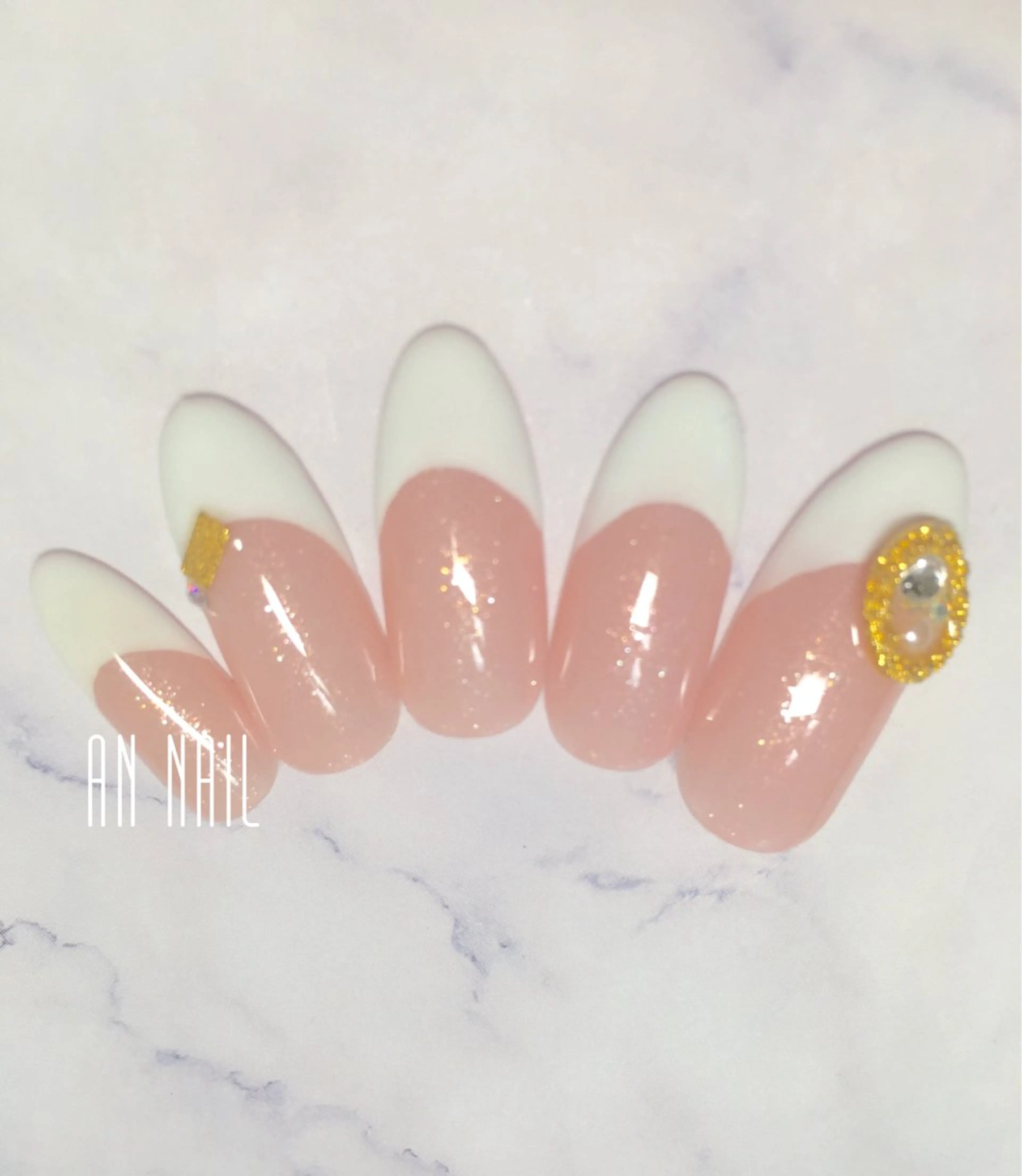 ネイル フレンチネイル 春ネイル AN Nailのネイルデザイン