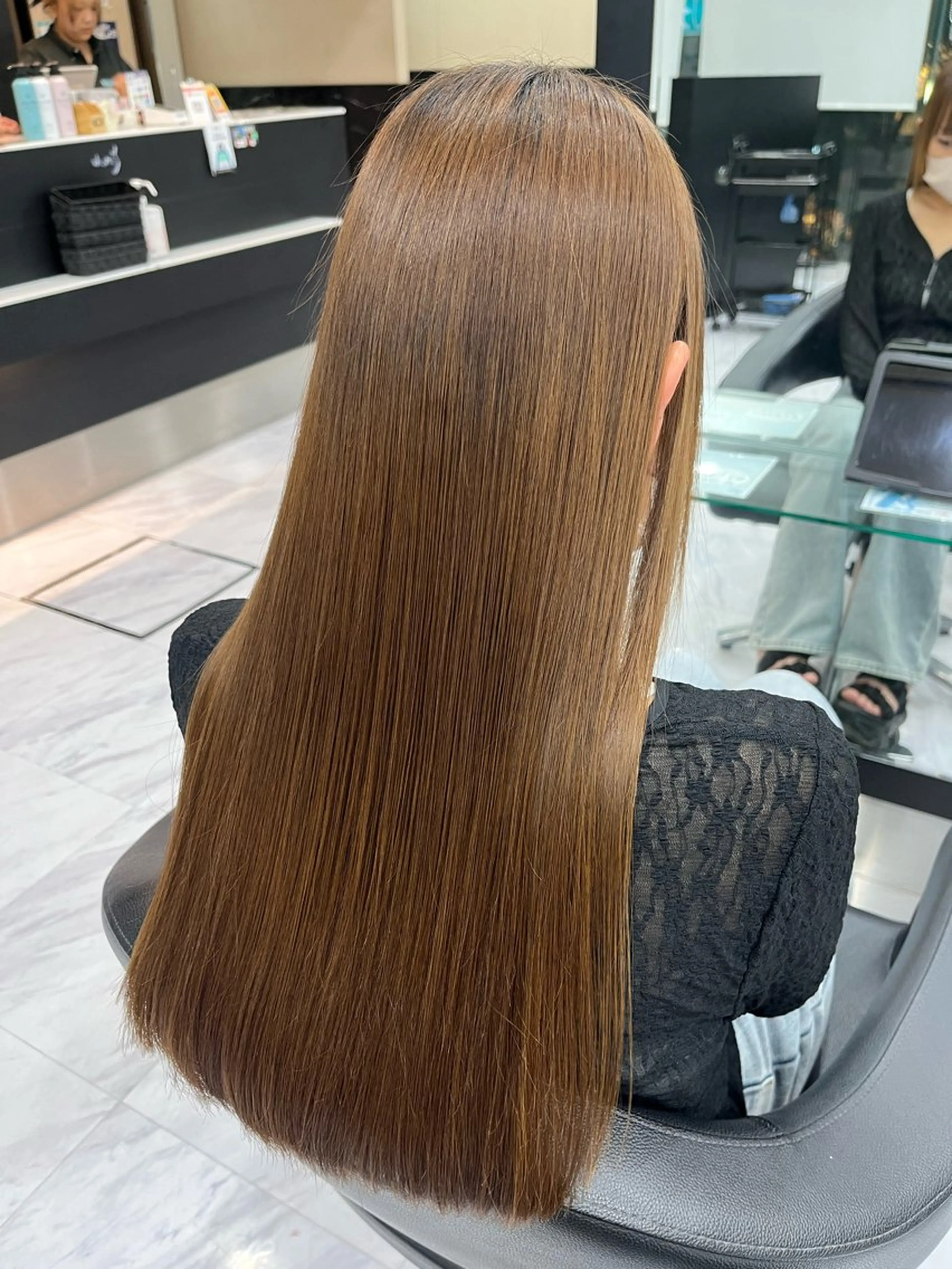 ロング ☘️上村 ☘️髪質 改善/透明感カラーのヘアスタイル