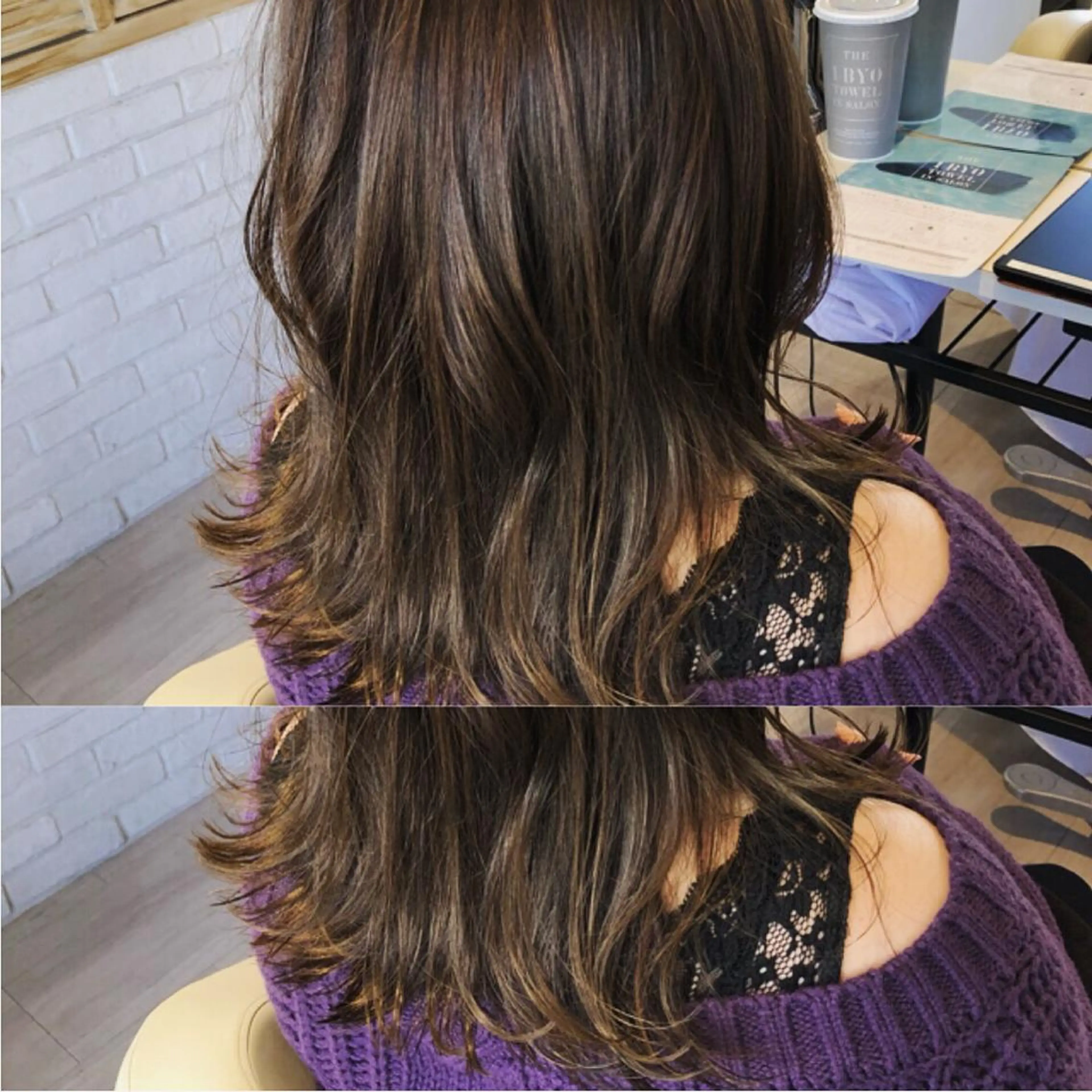 ミディアム カラー ヘアアレンジ 金子 富士のヘアスタイル