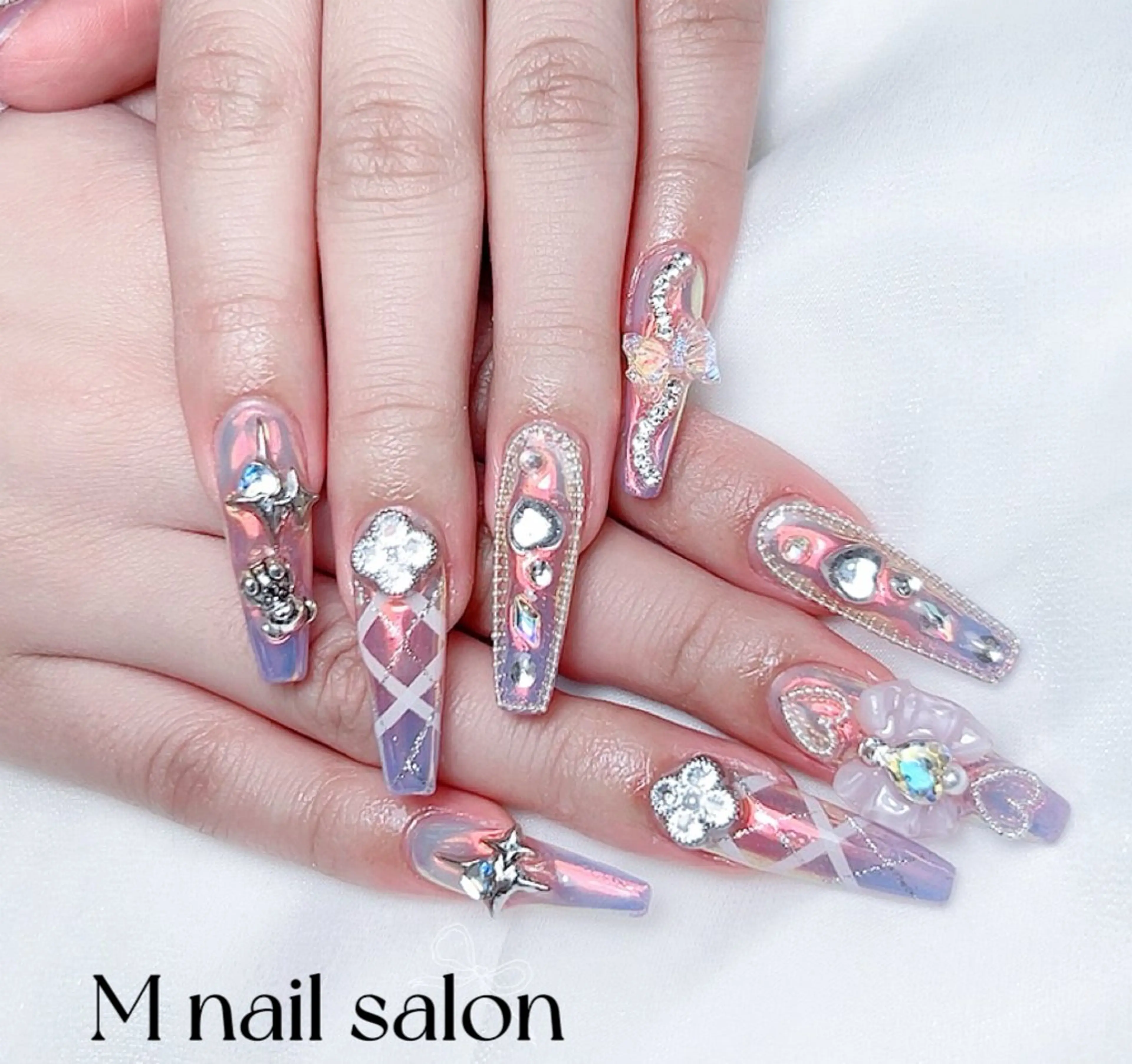 ネイル ハンドネイル M🌷nail 長さだし専門店のネイルデザイン