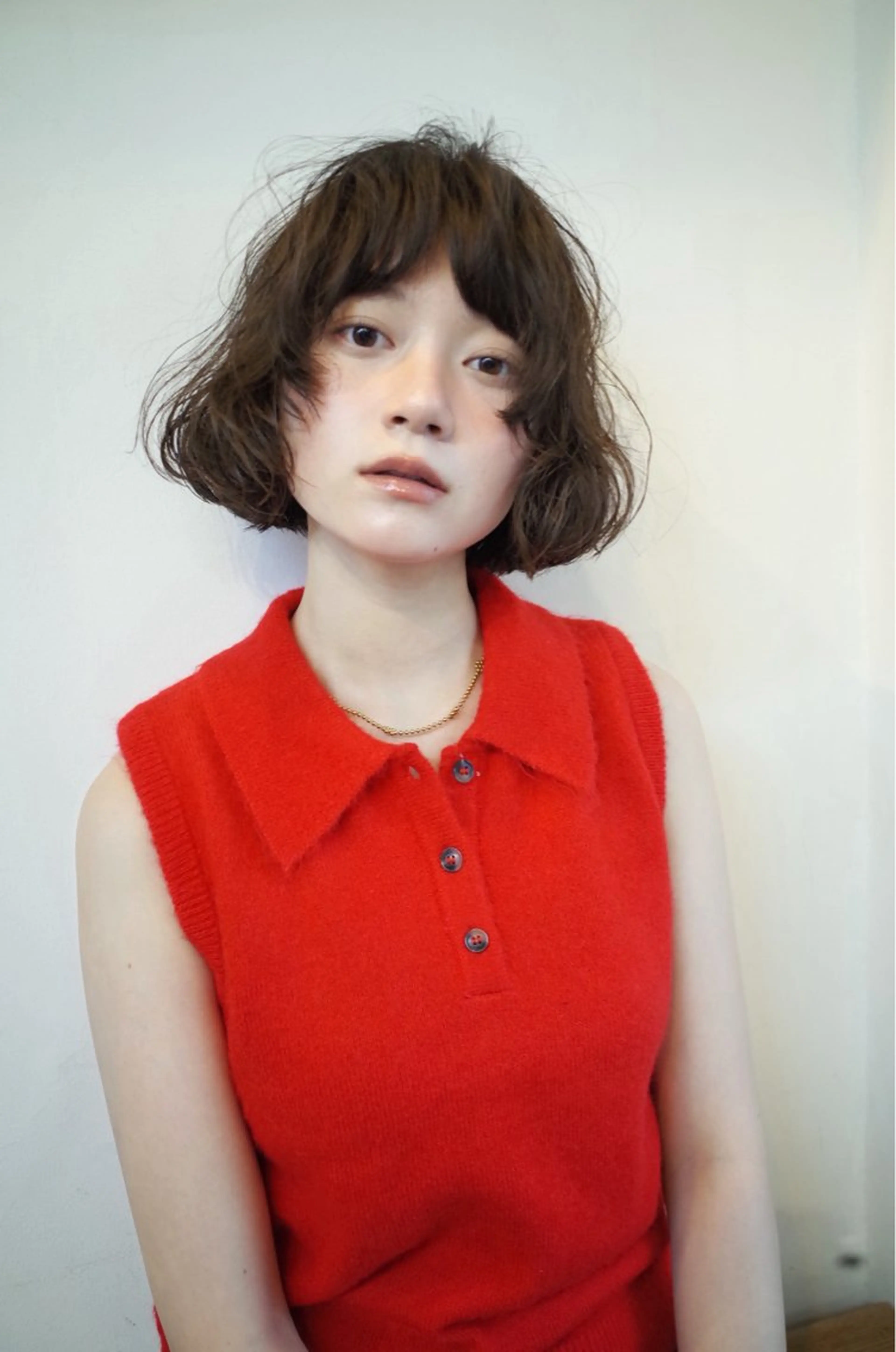 ショート カット パーマ ボブ/透明感カラー Fukaのヘアスタイル