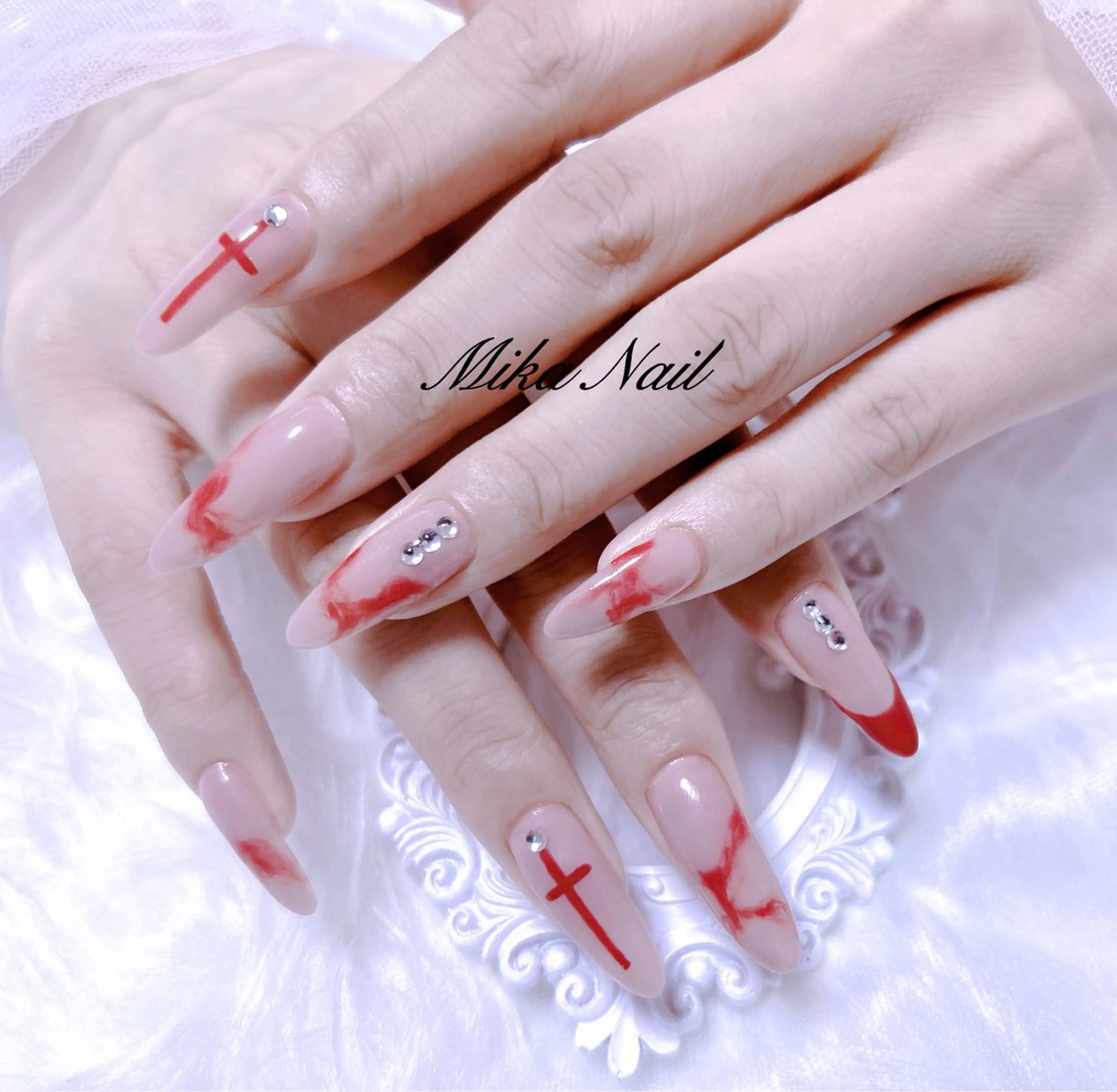 ネイル 大理石ネイル(マーブル) ワンカラーネイル Mika Nailのネイルデザイン