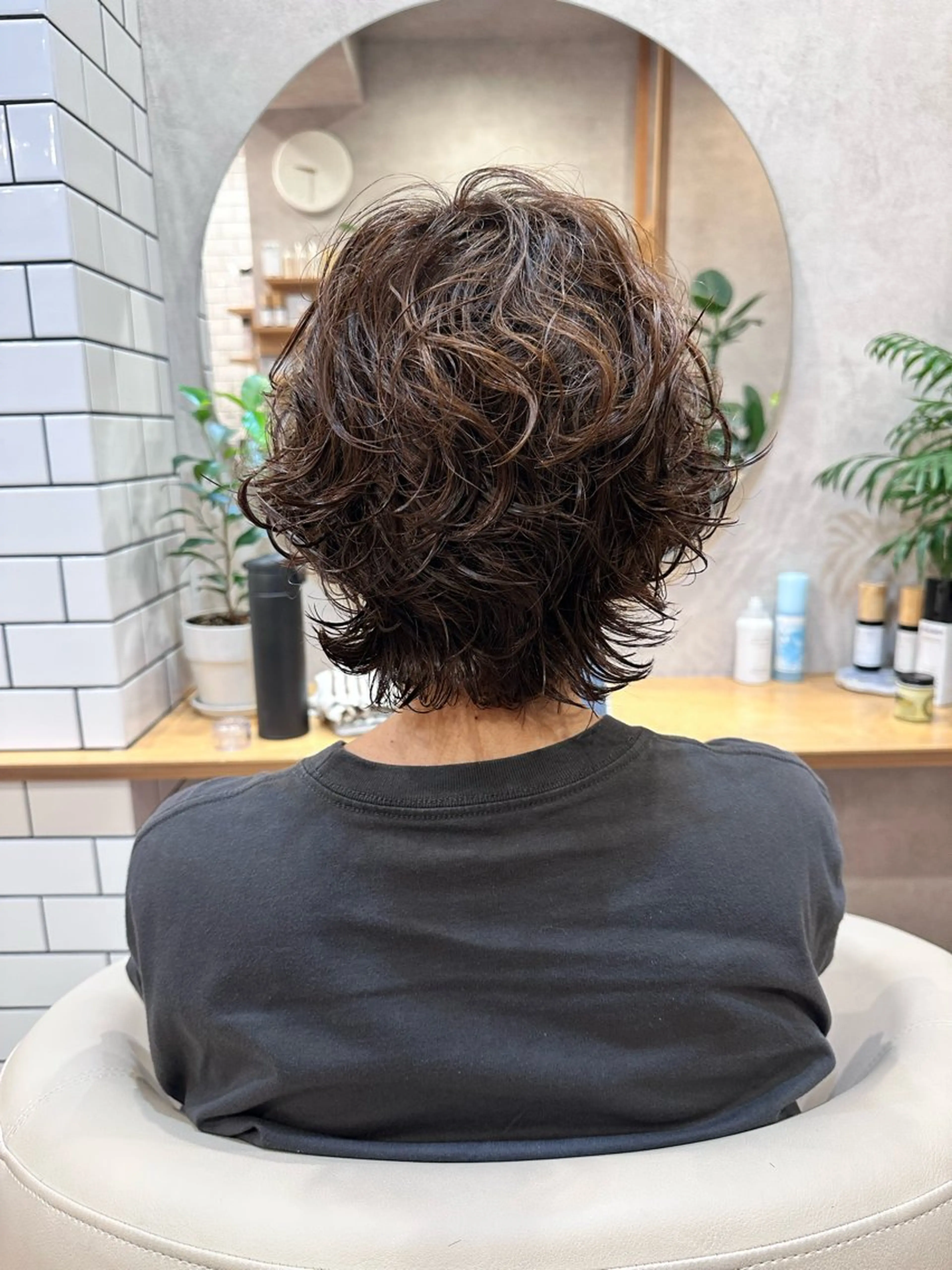 ショート カラー くせ毛 カット ヘアカラー トリートメント 高橋友里亜 /フリーランスのヘアスタイル