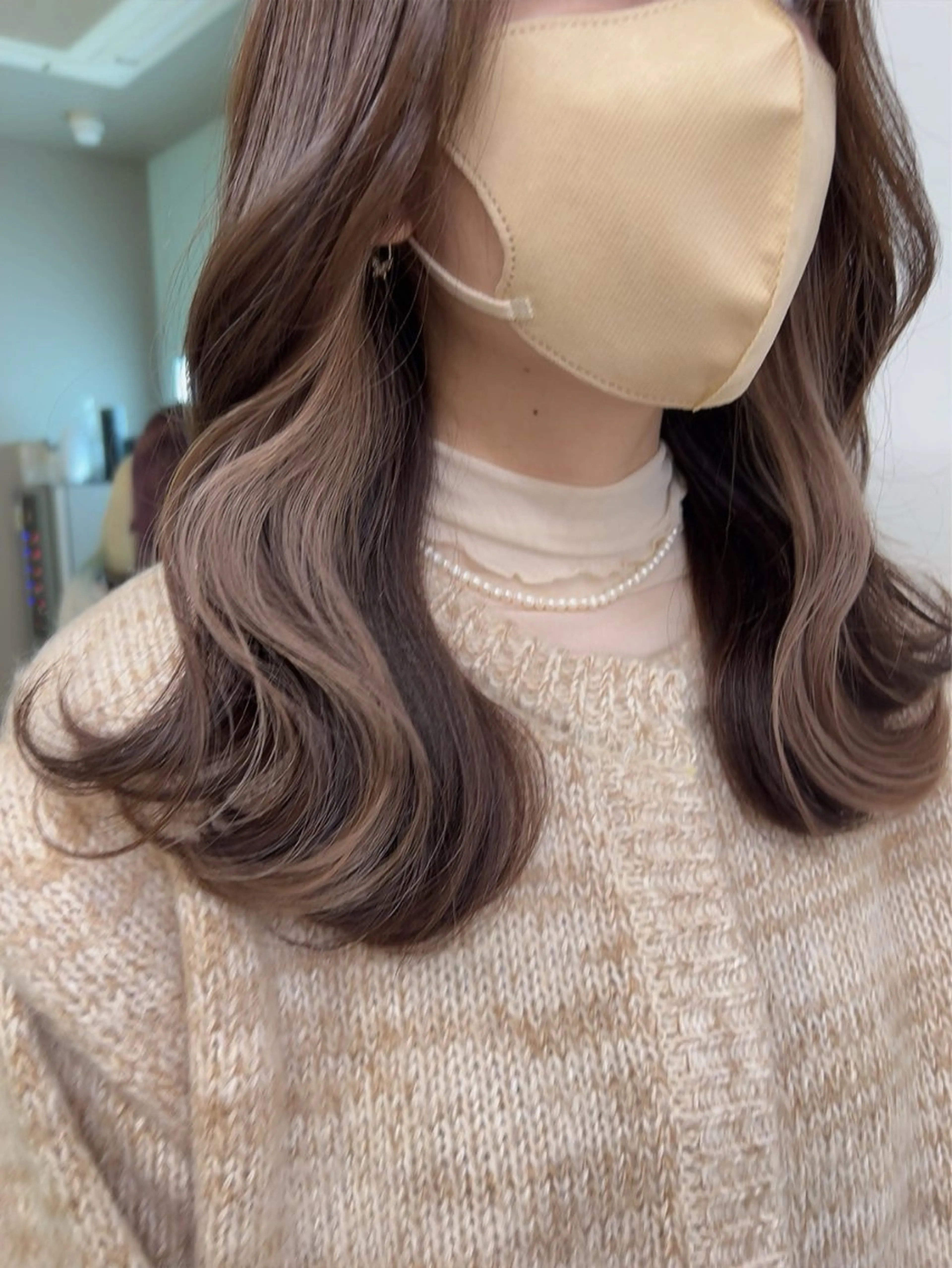 セミロング カラー ヘアカラー トリートメント ヘッドスパ ヘアセット 🥞ベージュ系カラー 【すずきりほ】🥞のヘアスタイル