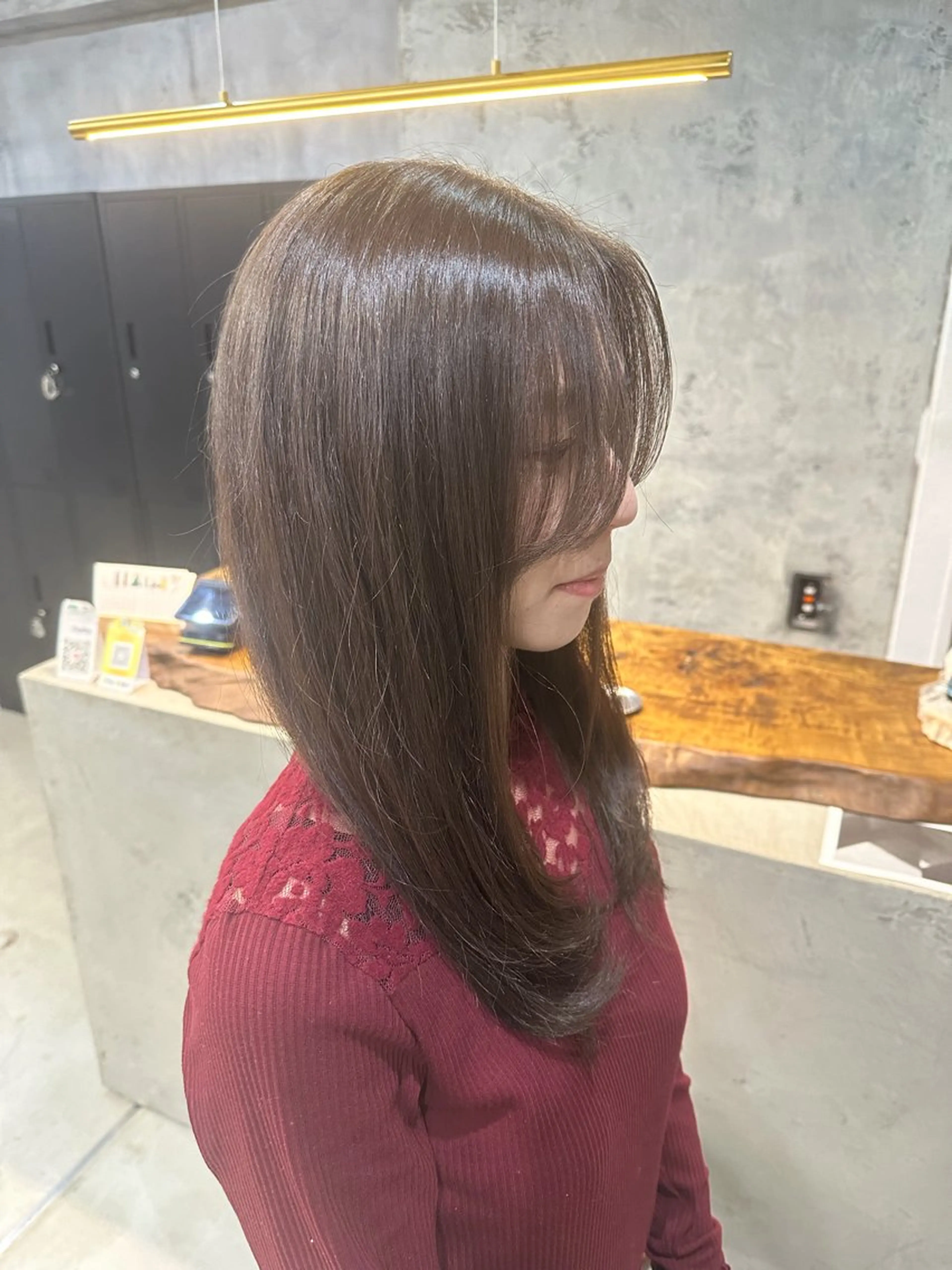 セミロング レイヤーカット カット ヘアカラー たかひろ 【ゴブンノロク】のヘアスタイル