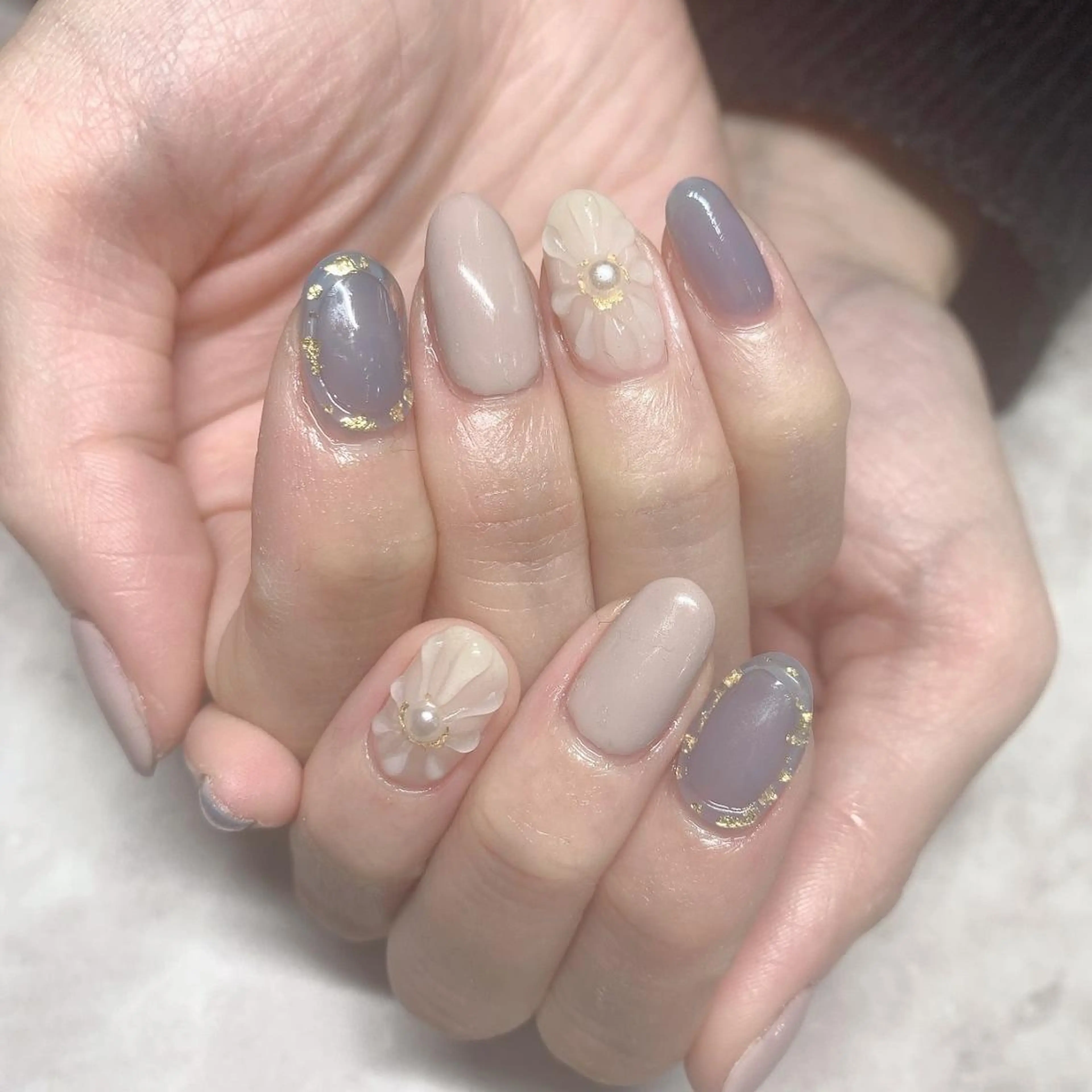 ネイル ネイルリボン 受付スタッフのネイルデザイン