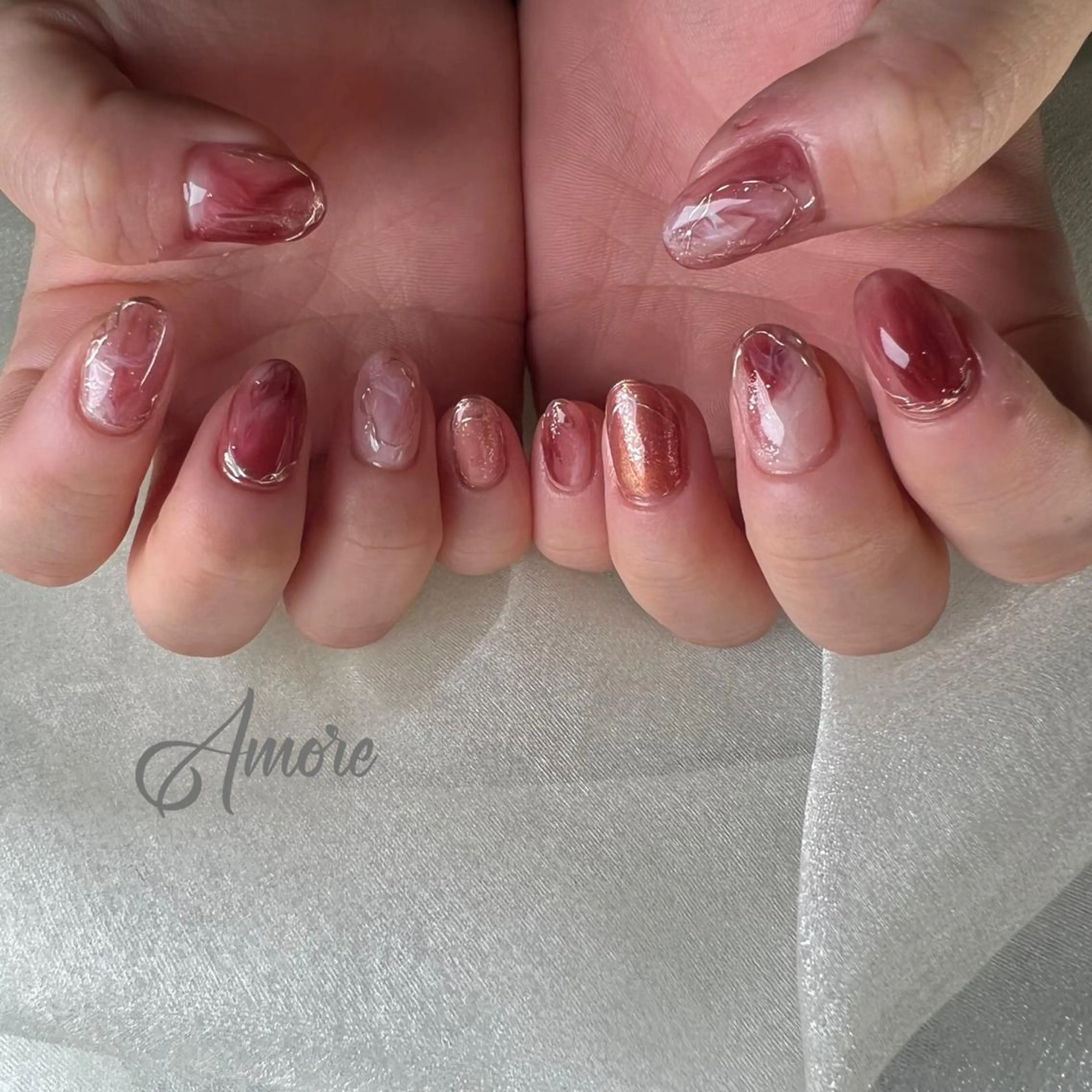 ネイル ジェルネイル 氷ネイル・うるうるネイル マグネットネイル ミラーネイル ニュアンスネイル You kyehwaのネイルデザイン