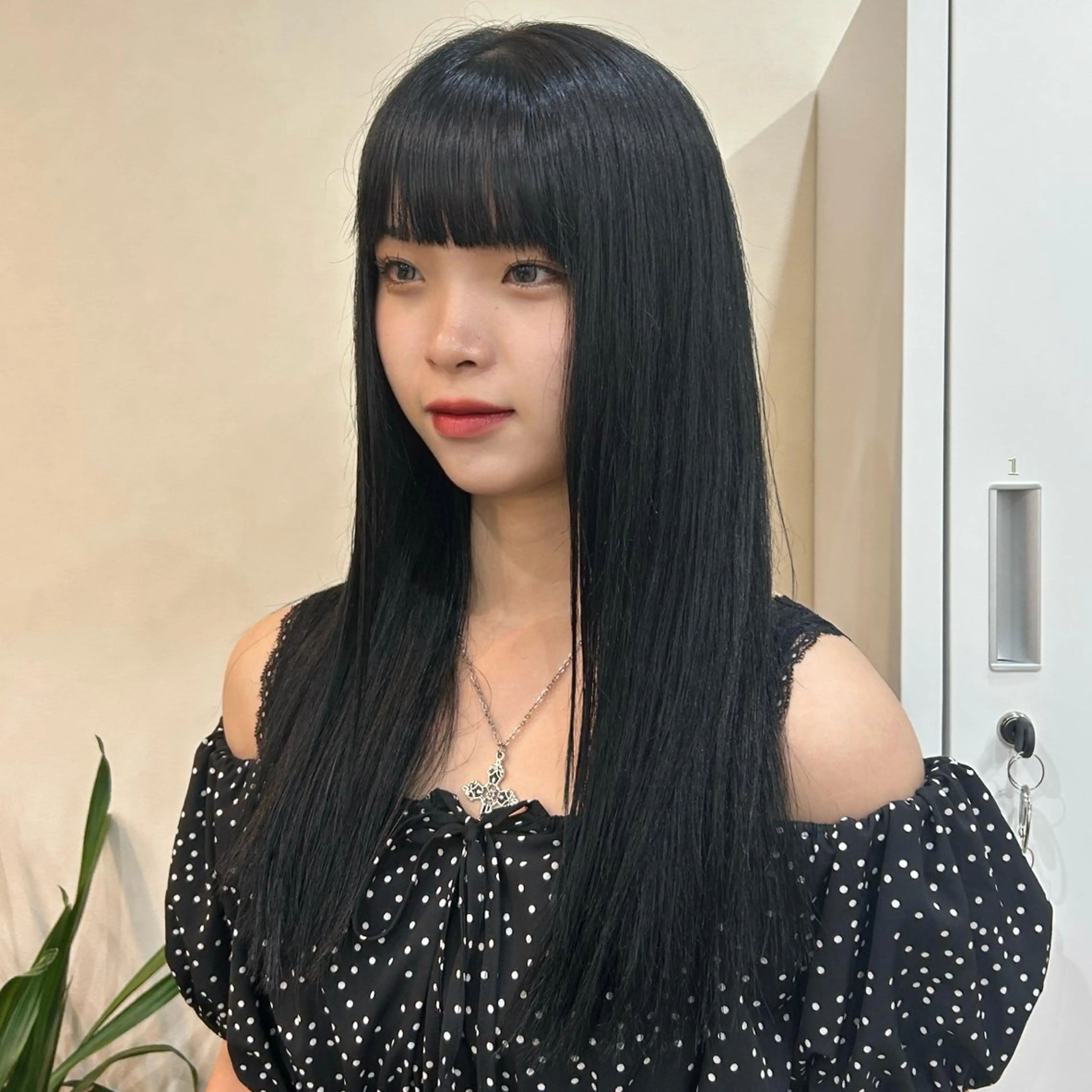 ロング カット ヘアカラー トリートメント MIDORI🎀 透明感/ベージュのヘアスタイル