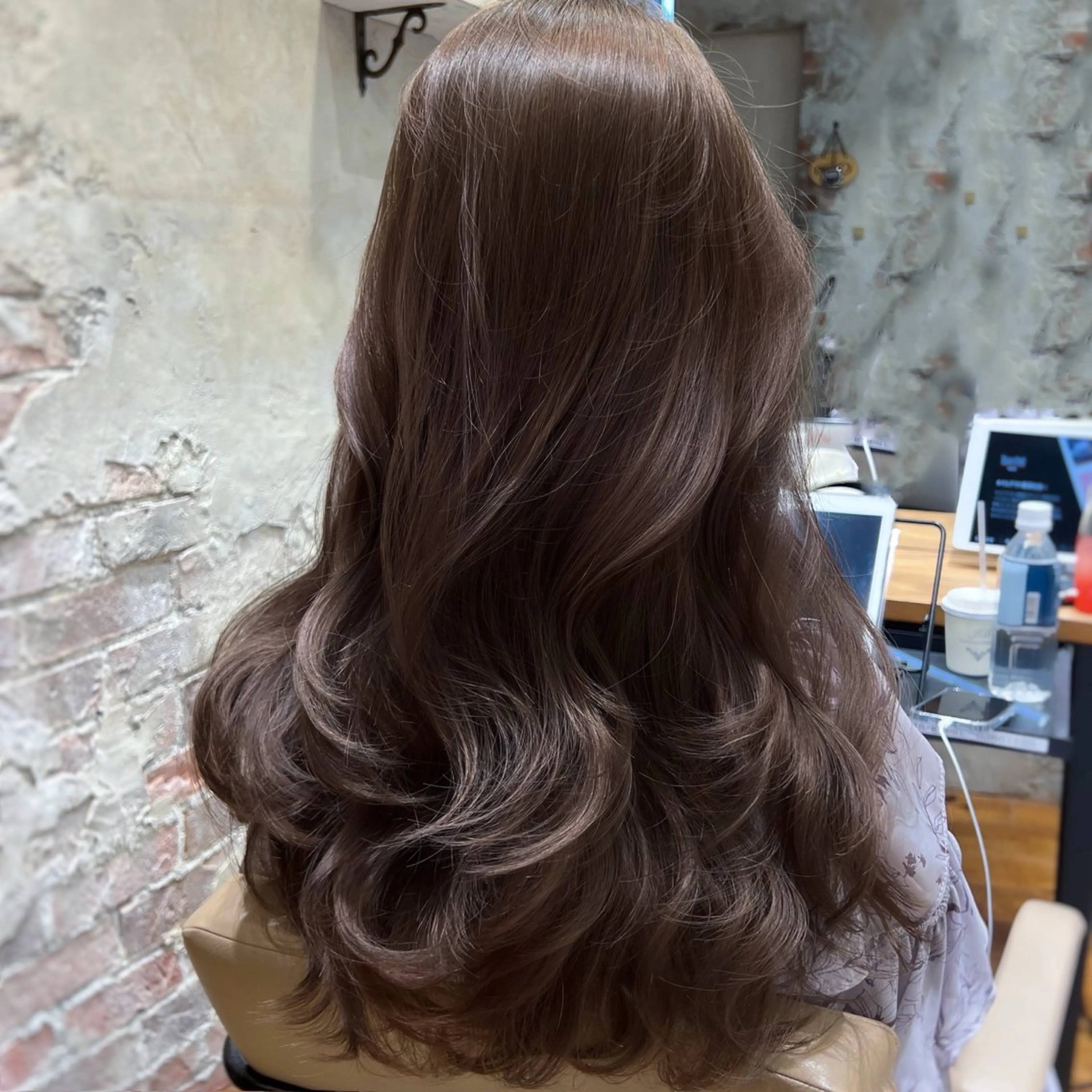 セミロング カラー 映える顔まわり/前髪 特化 💗 ユキマのヘアスタイル