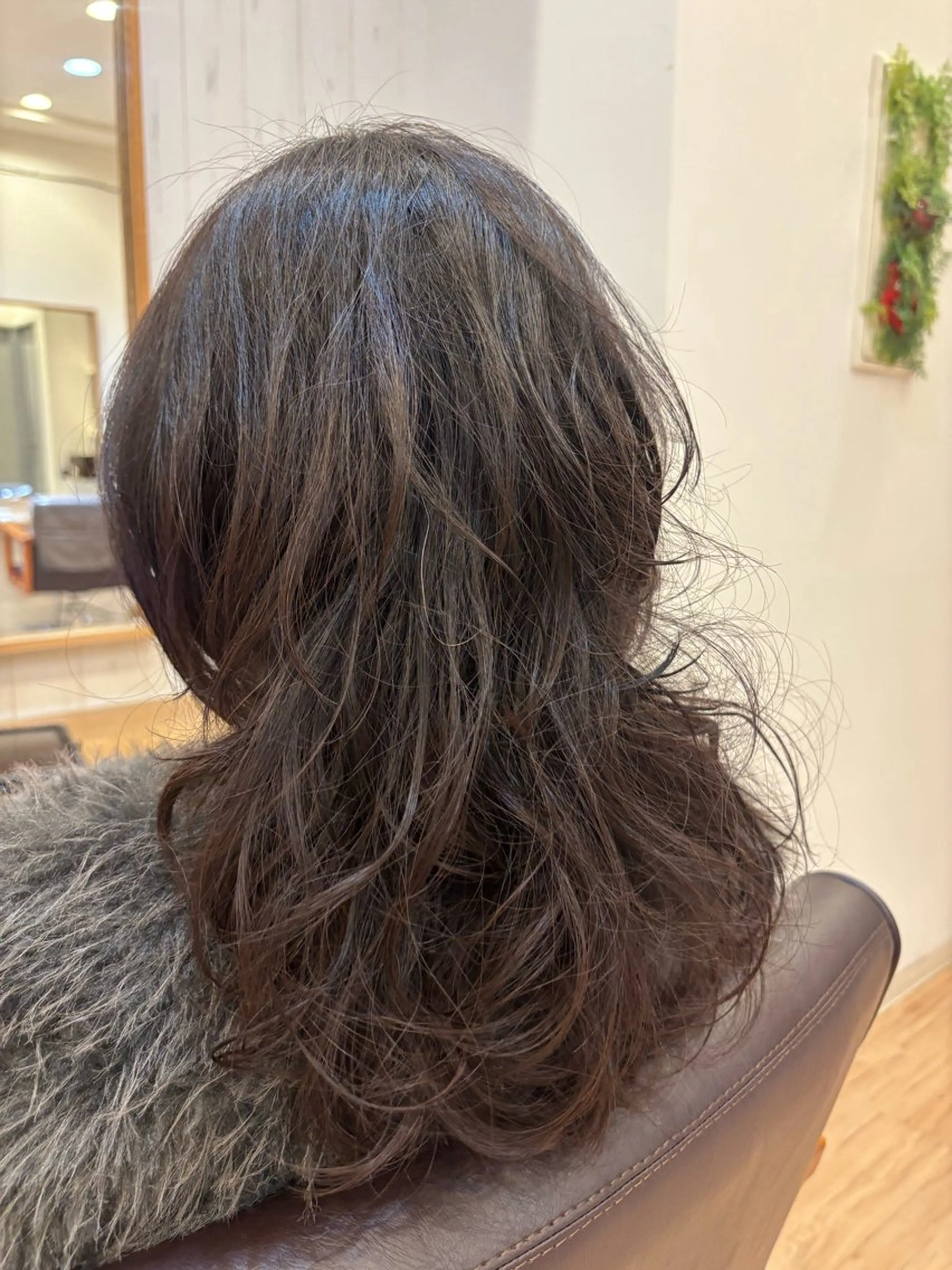 ミディアム パーマ ミディアムパーマ すなが/ハイライト モデル募集中のヘアスタイル