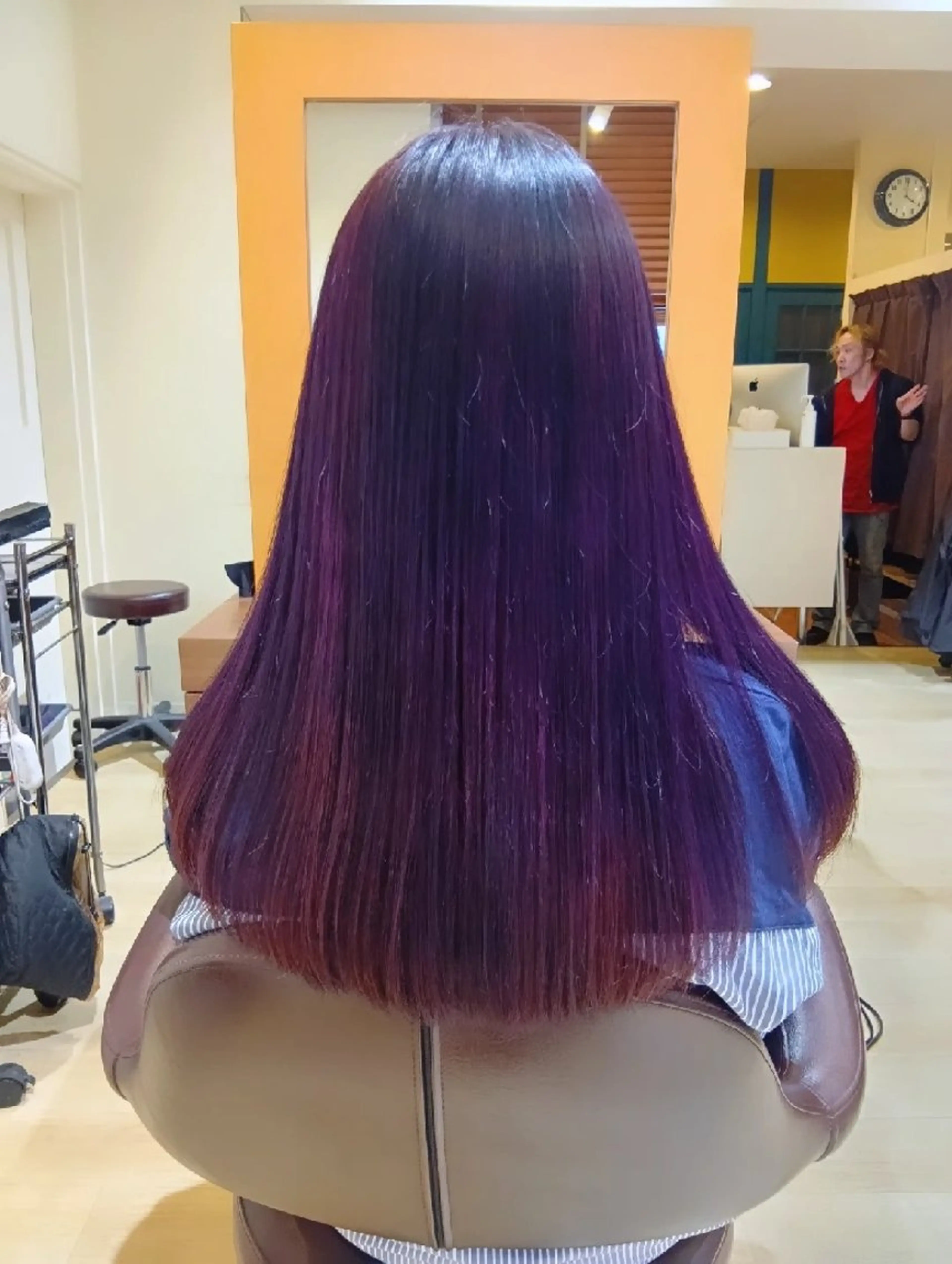 カラー ロング ブリーチ レッドカラー 縮毛矯正 ヘアカラー トリートメント 小林暢🌟Orque 髪質改善サロン🌙のヘアスタイル