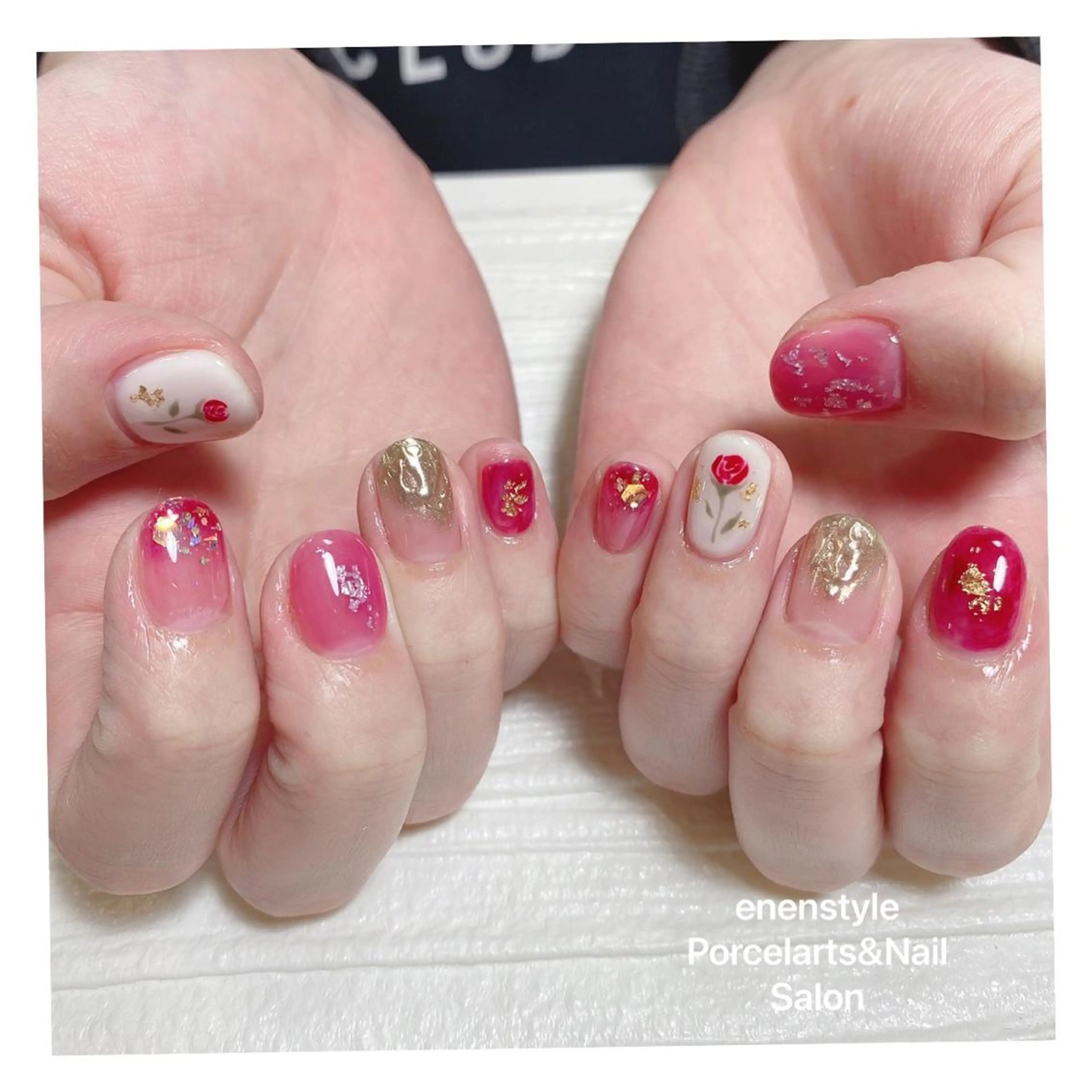 ショート ネイル ハンドネイル 👑enen style👑のネイルデザイン