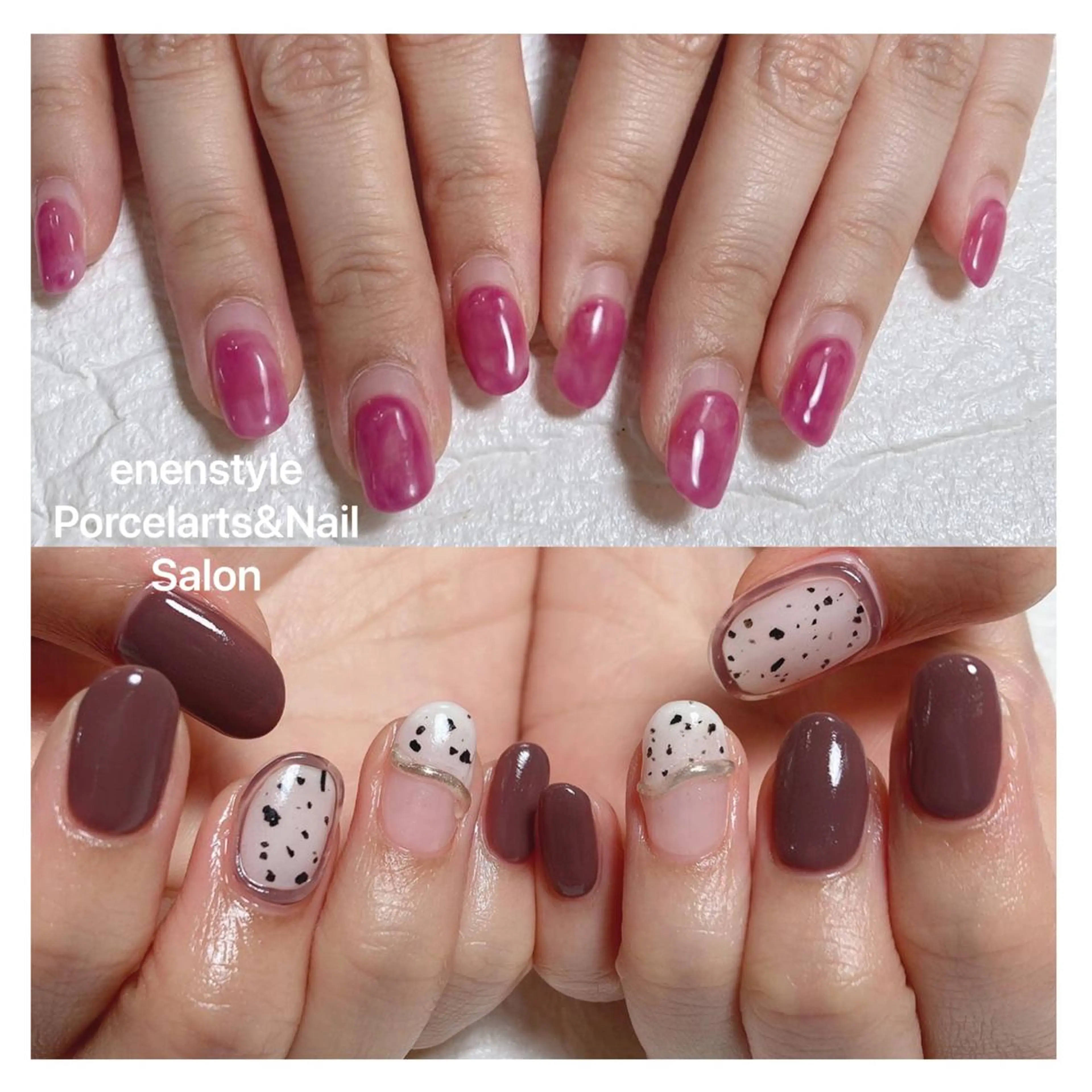 ミディアム ネイル ハンドネイル 👑enen style👑のネイルデザイン