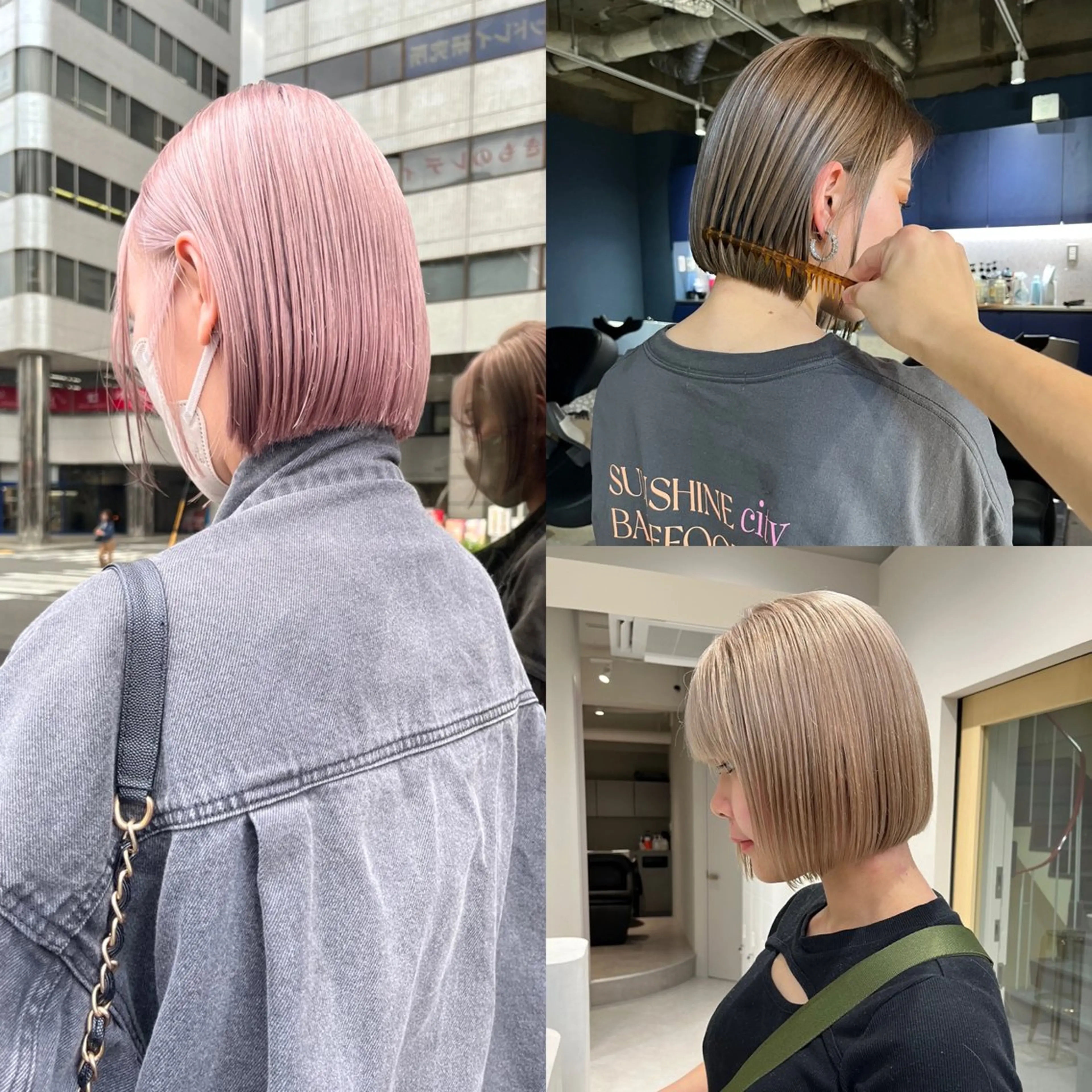 ショート カット ヘアカラー ハイトーン/ ボブ 中村麟のヘアスタイル