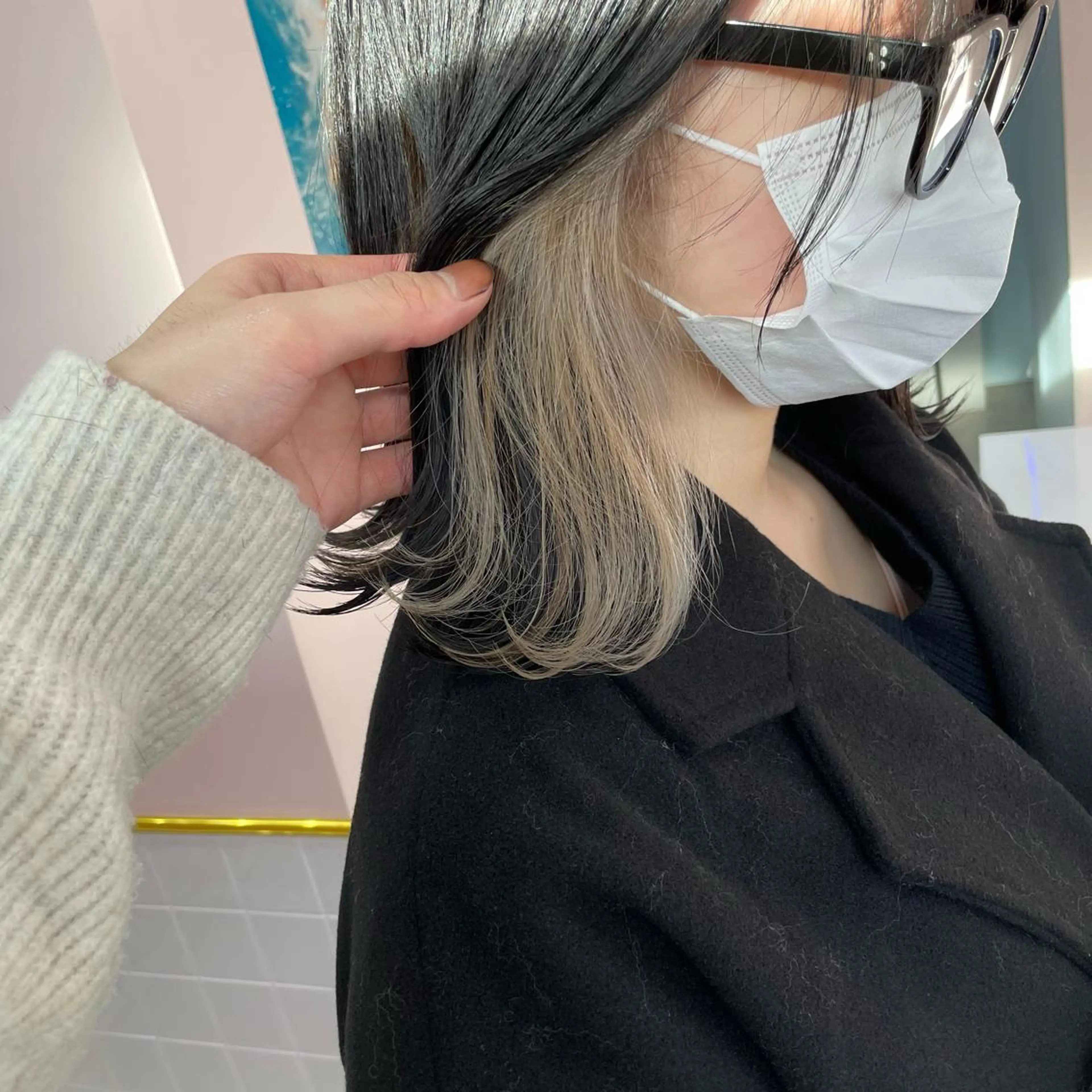 ミディアム カラー 切りっぱなしボブ ベージュカラー インナーカラー ミルクティーベージュ ボブ ヘアカラー トリートメント ヘアセット 🫧tatsuki 🫧“lot 横浜“のヘアスタイル