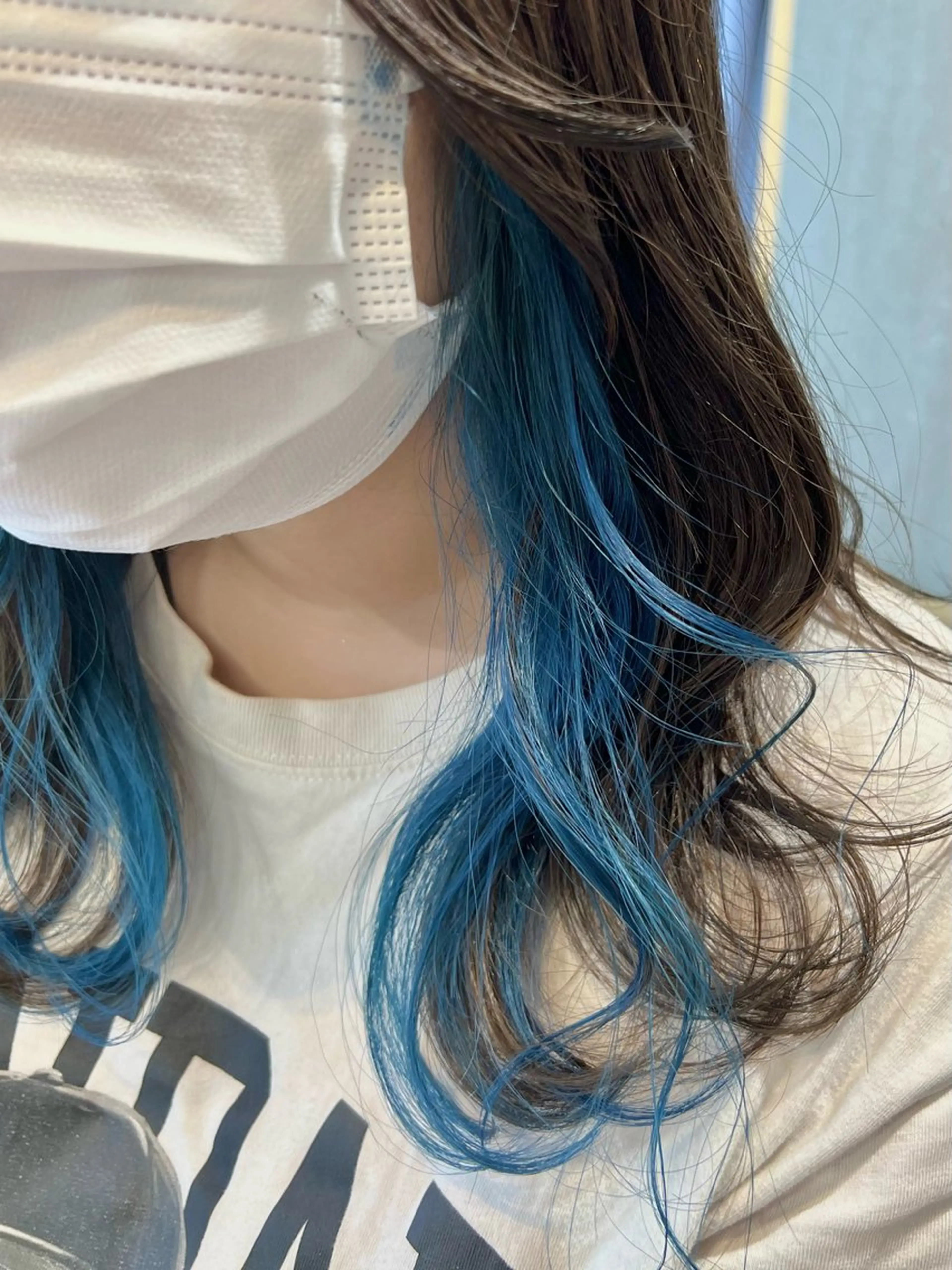 セミロング カラー ブルーカラー 縮毛矯正×艶カラー /中村勇太のヘアスタイル