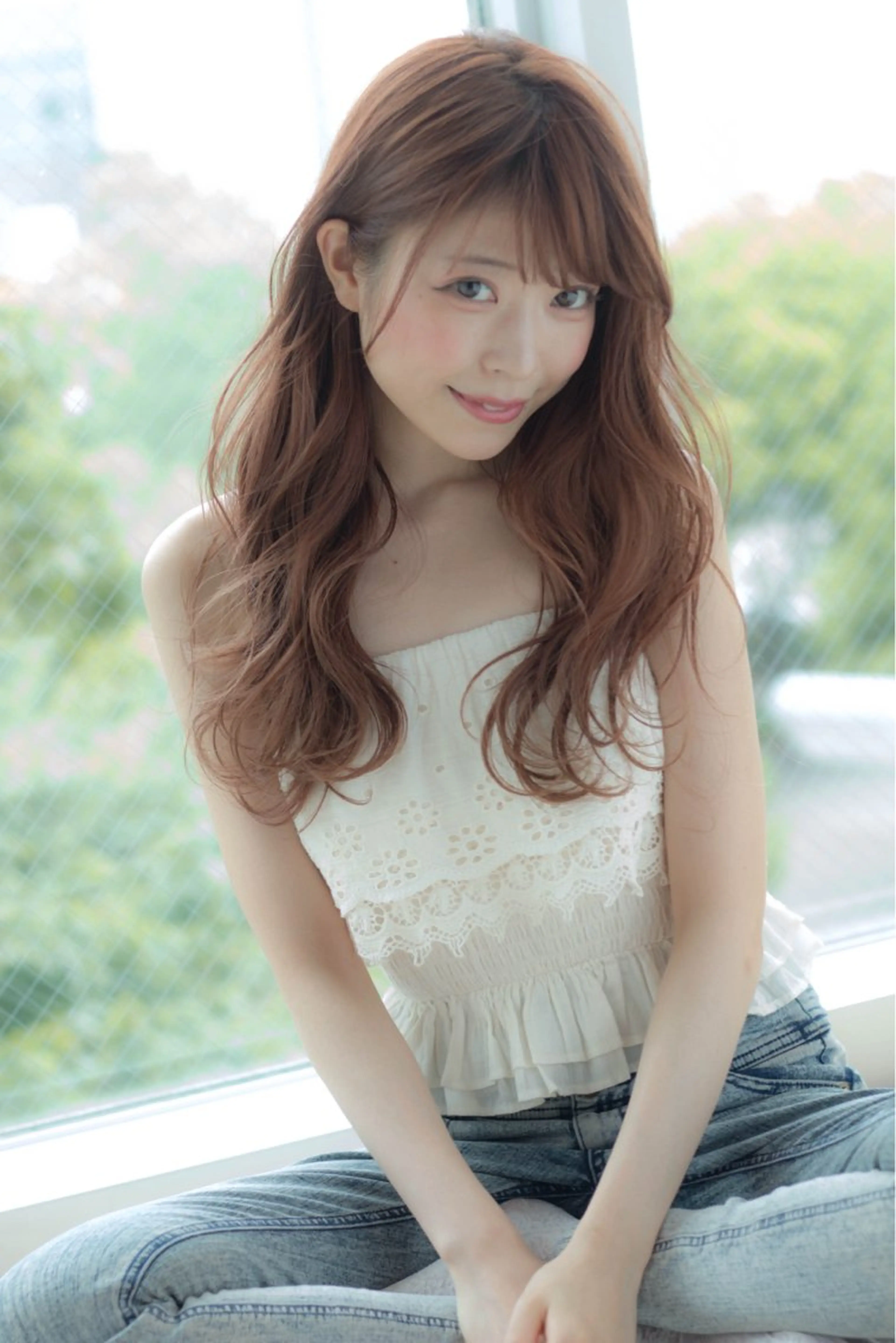 セミロング カラー パーマ ショートカット fropeのヘアスタイル