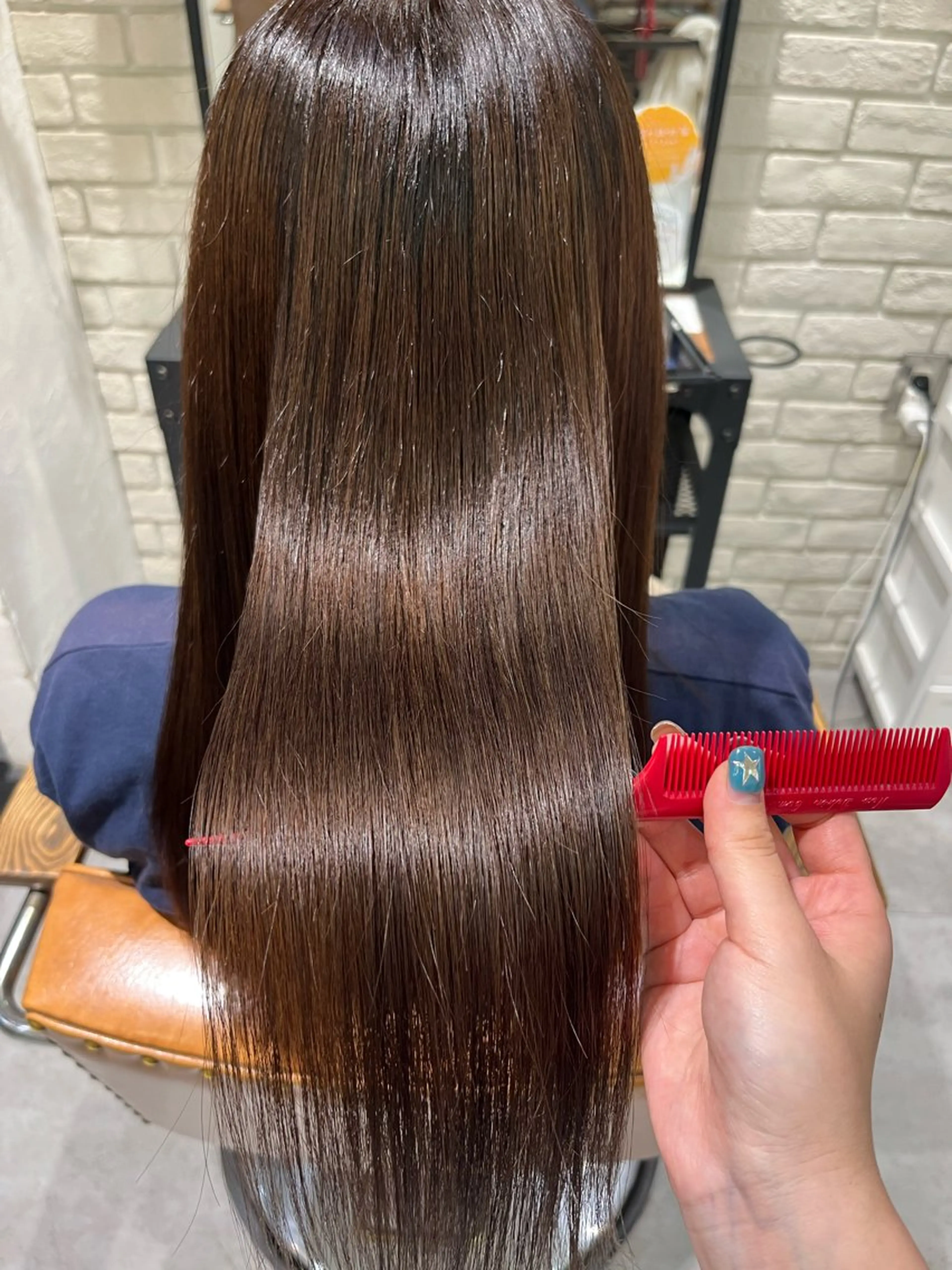 セミロング カラー ハイライトカラー ハイライト 髪質改善 縮毛矯正 トリートメント 髪質改善アンジュール かのんのヘアスタイル