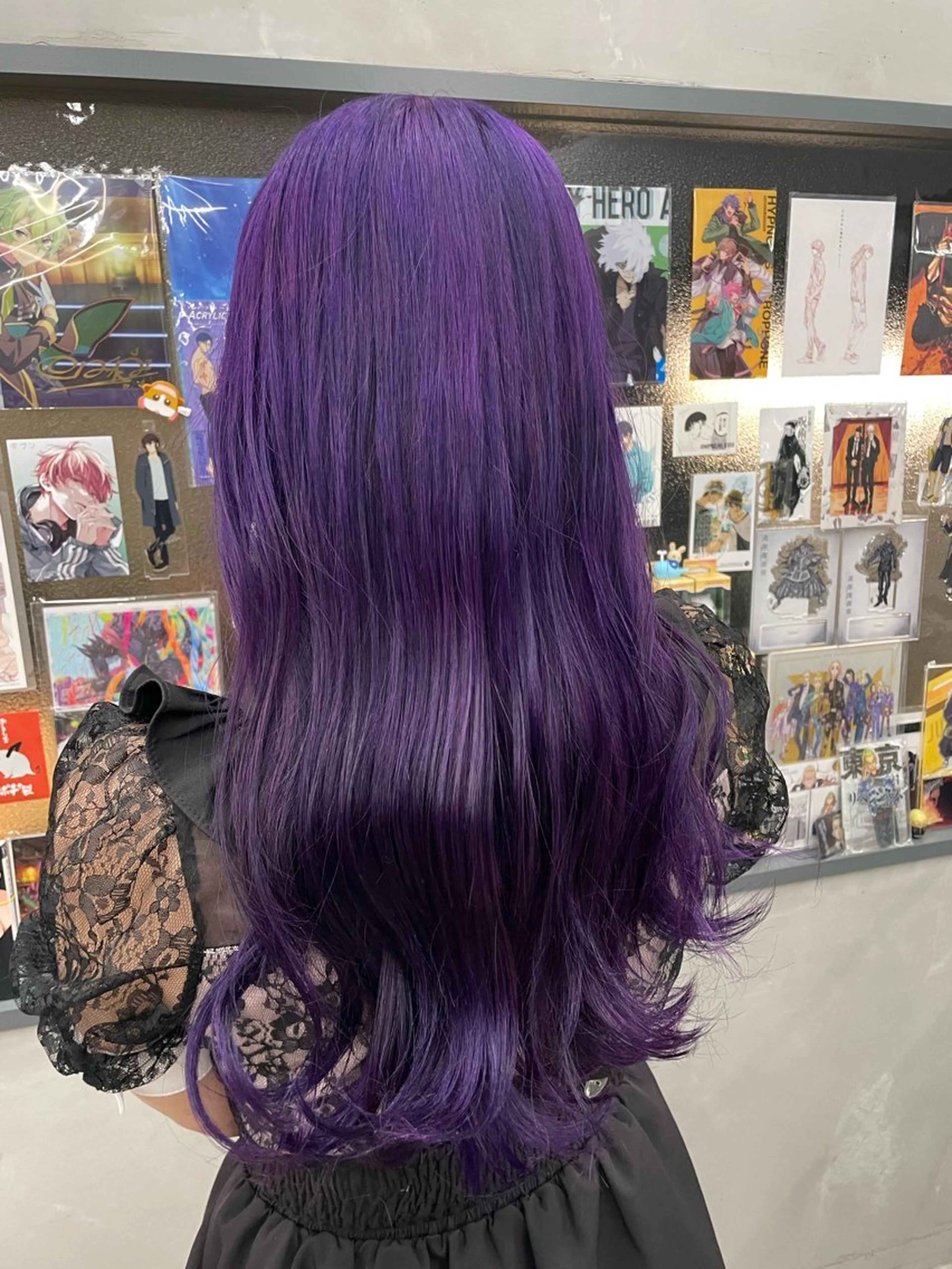 セミロング カラー インナーカラー 推し ブリーチ  髪質改善のヘアスタイル