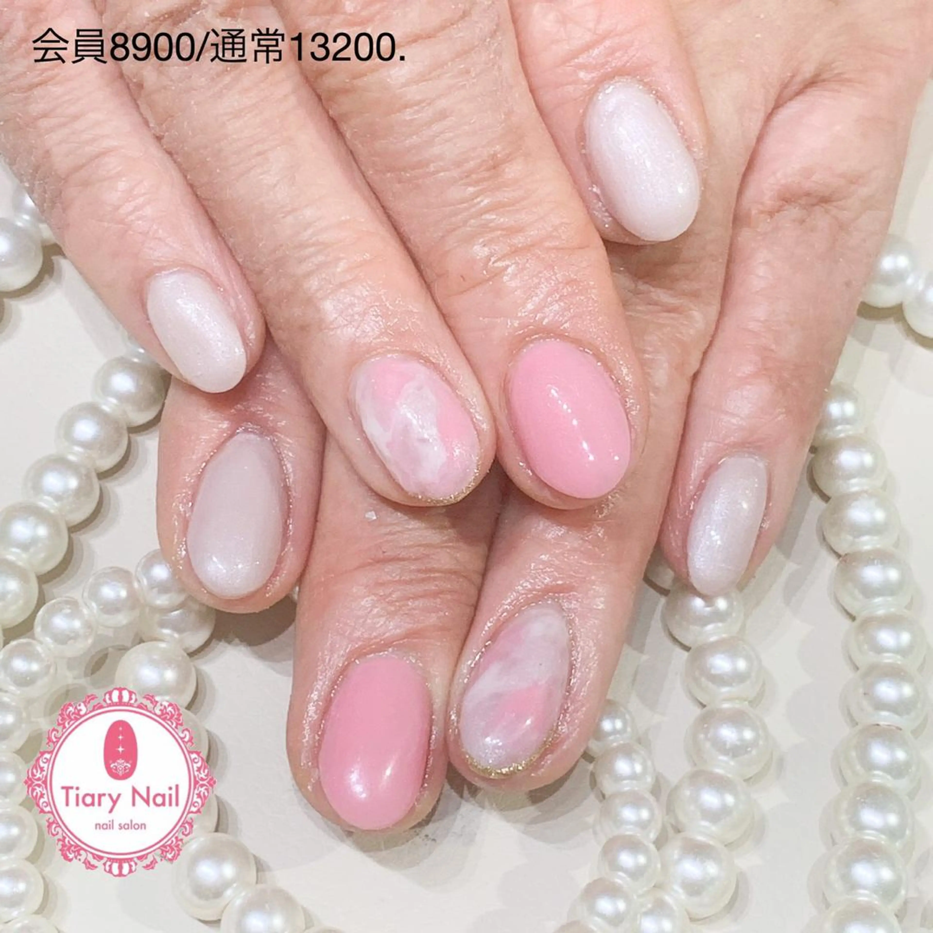 ネイル 桜ネイル 長さ出し オフィスネイル スカルプネイル シンプルネイル 💗🪽Tiary Nail🪽💗のネイルデザイン