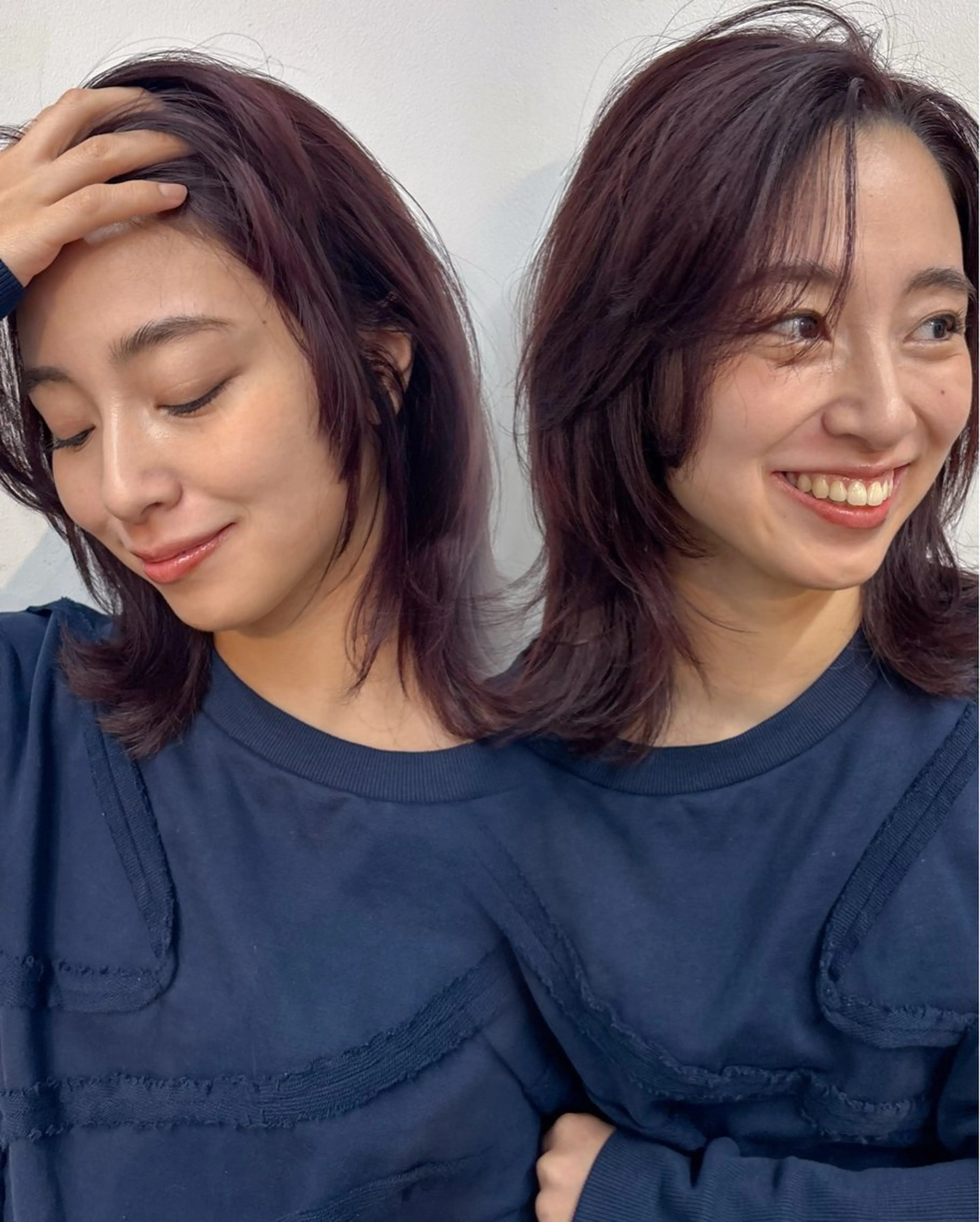 ミディアム カラー トリートメント カット ヘアカラー トリートメント ボブ/ミディアム 親しみやすさ/さくらのヘアスタイル