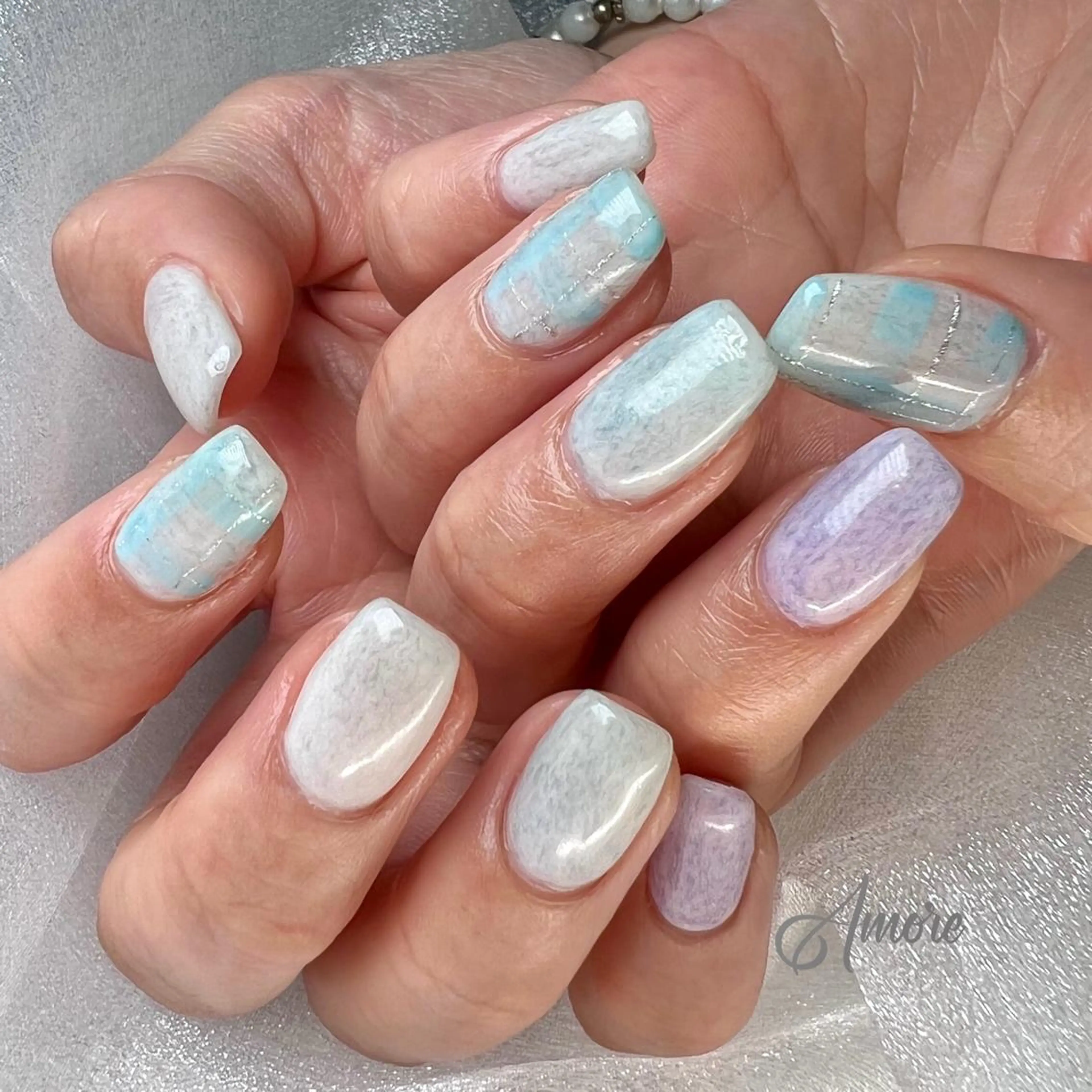 ネイル ジェルネイル ミラーネイル オフィスネイル パラジェル You kyehwaのネイルデザイン