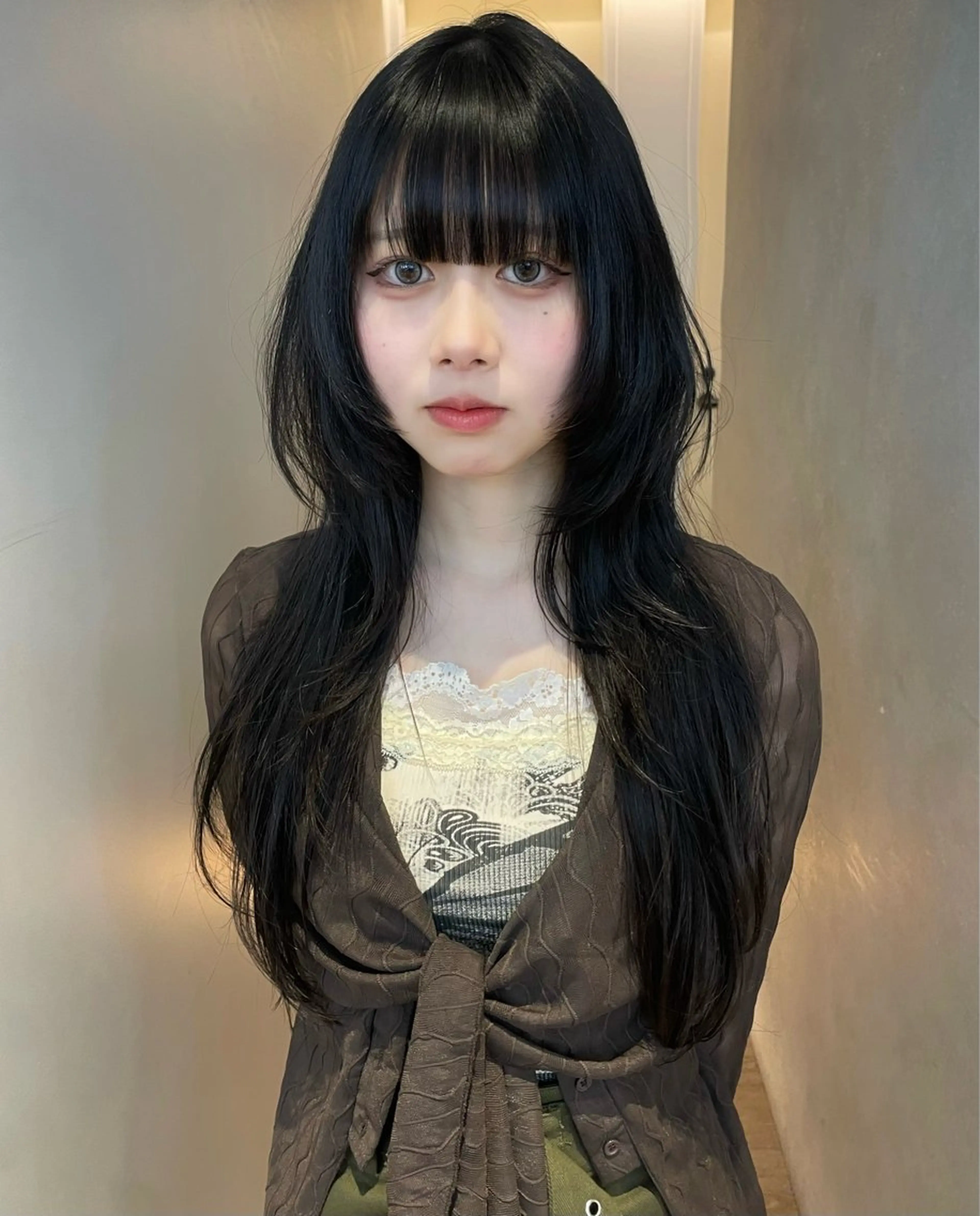 セミロング デザイン/ハッシュ レイヤー/senaのヘアスタイル