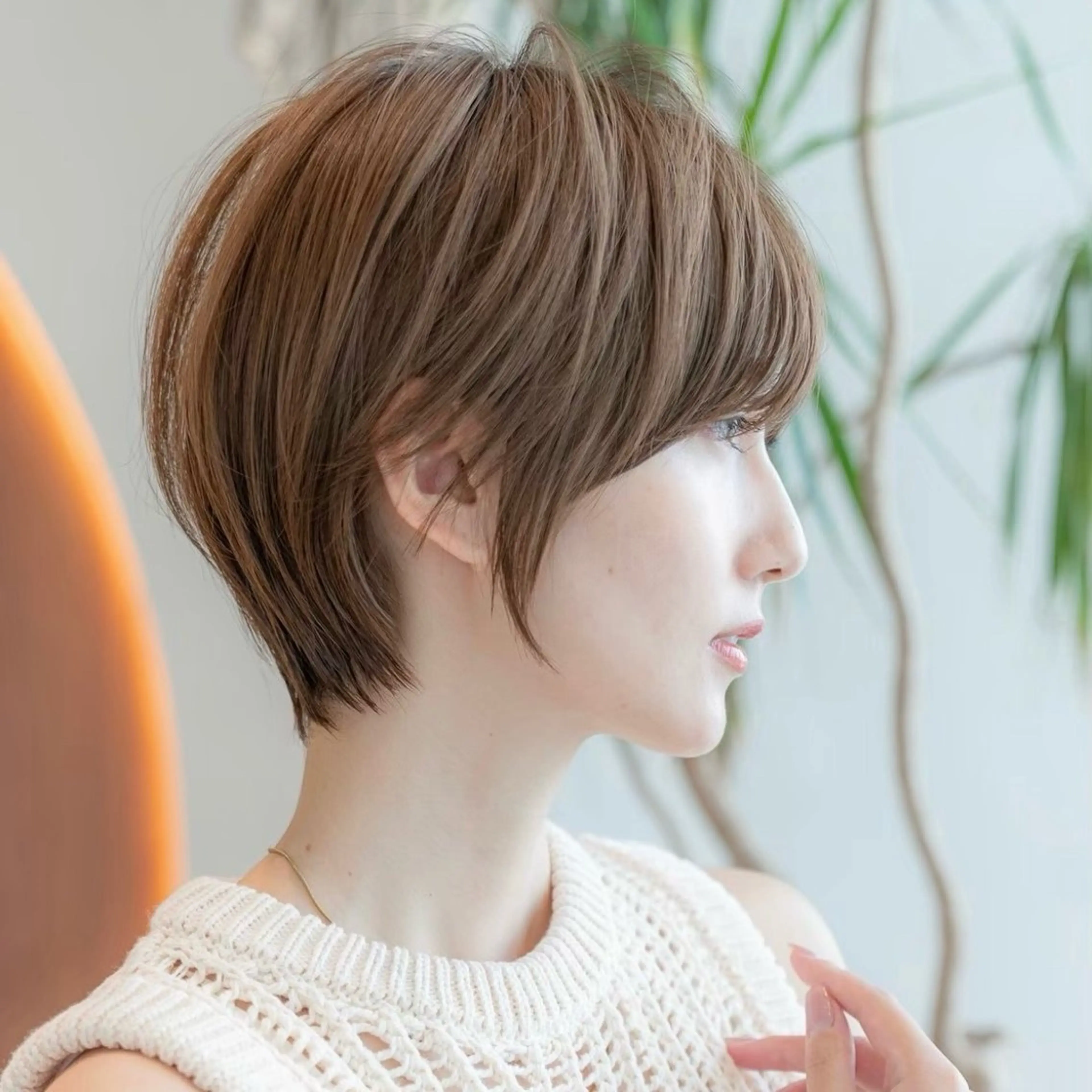 ショート 切りっぱなしボブ ショートボブ 丸みショート ボブ 韓国風ヘア カット 田中航平/渋谷ボブ/ レイヤーボブのヘアスタイル