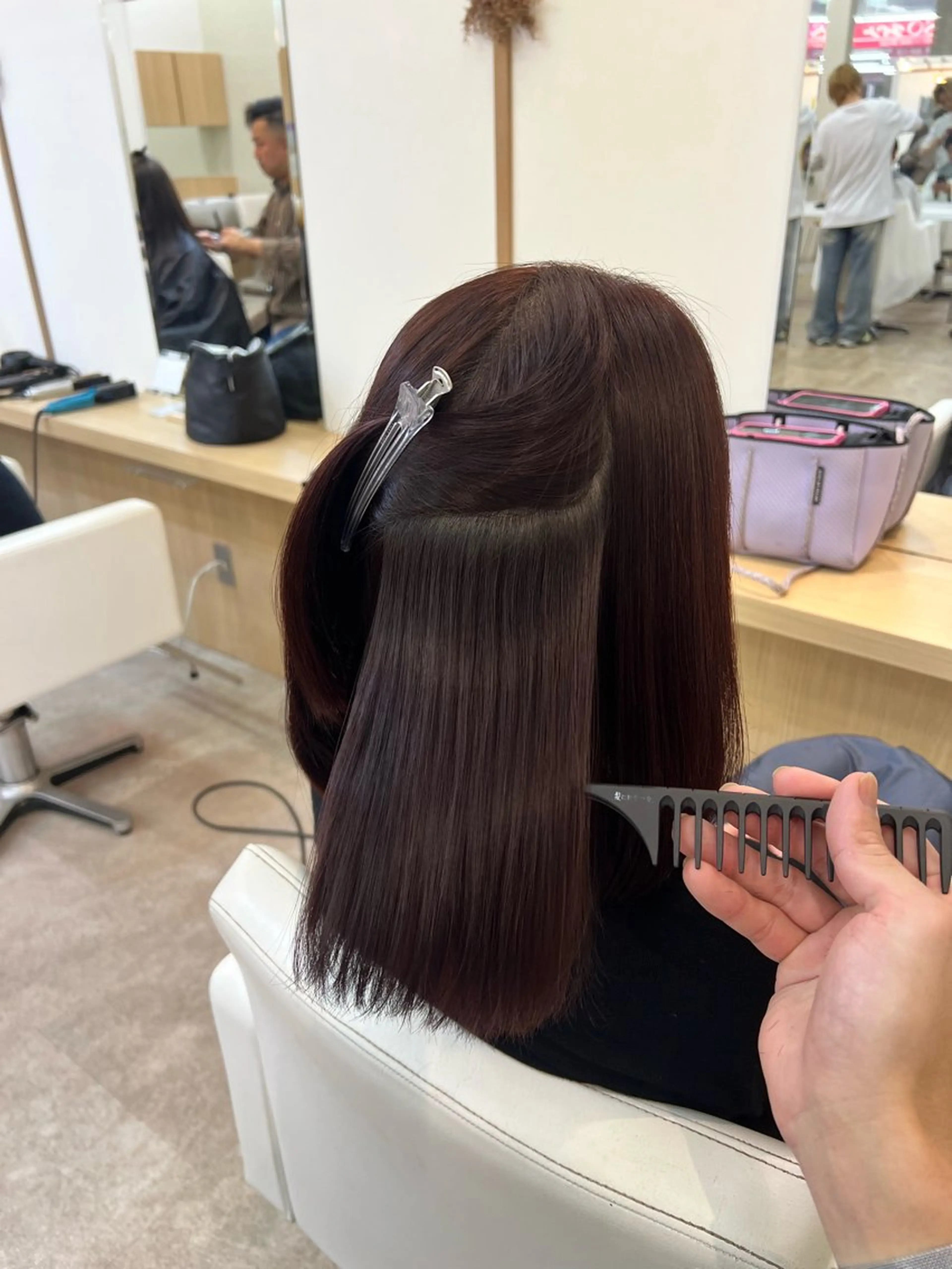 ミディアム 縮毛矯正 奥野 蓮のヘアスタイル