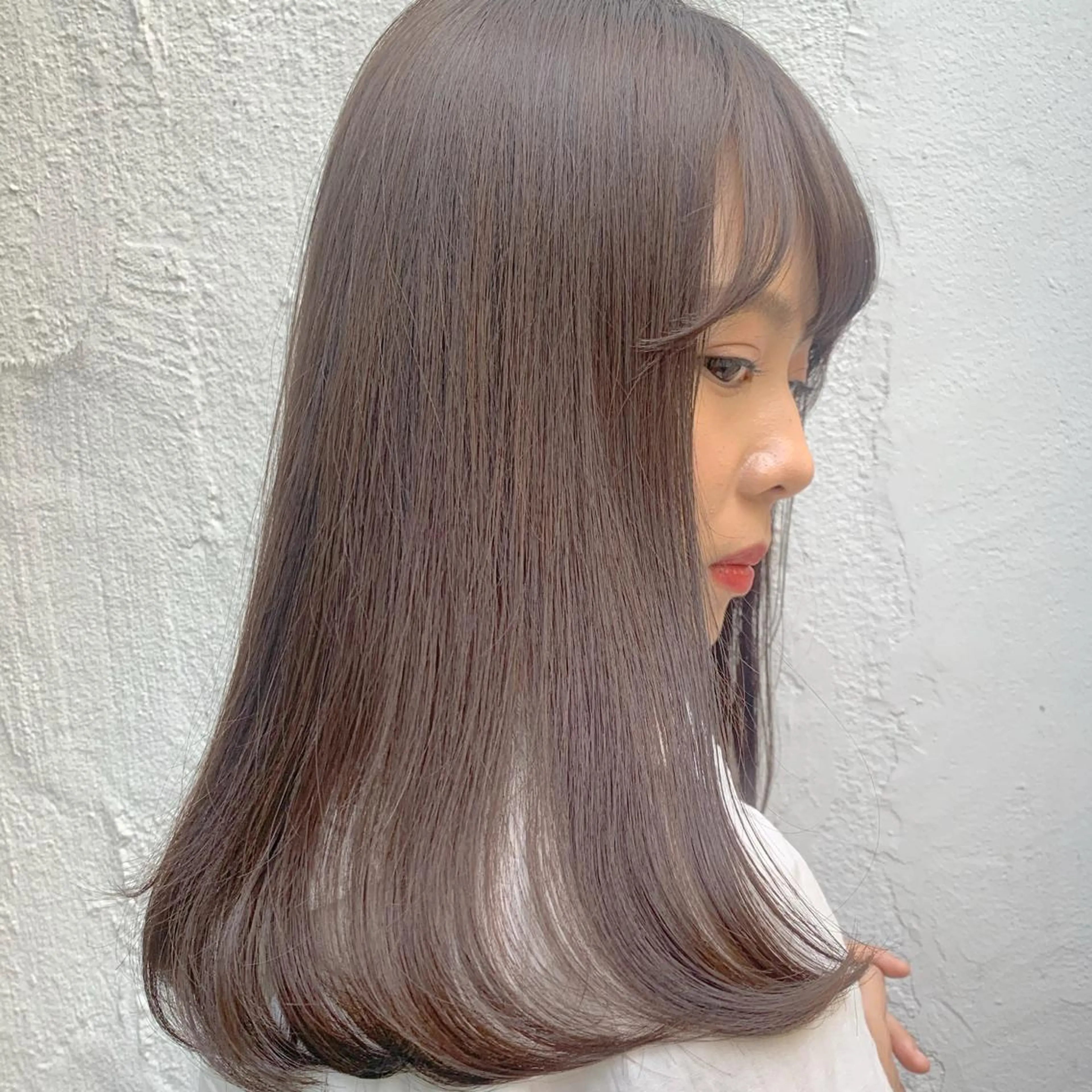 セミロング カット ヘアカラー 縮毛矯正 トリートメント 💖レイヤー×美髪 💖momoのヘアスタイル