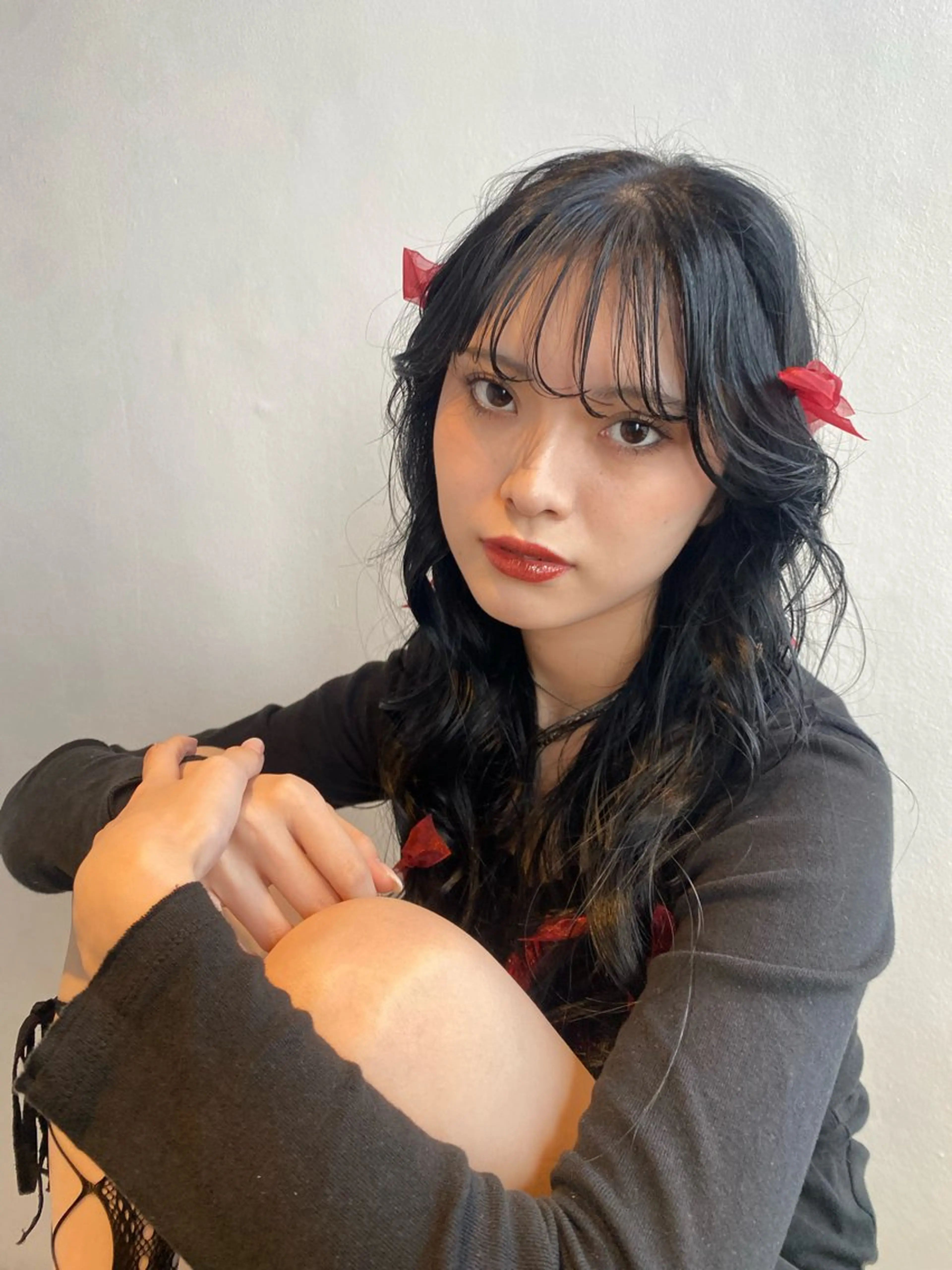 ロング レイヤーカット/ ダブルカラーサクライのヘアスタイル