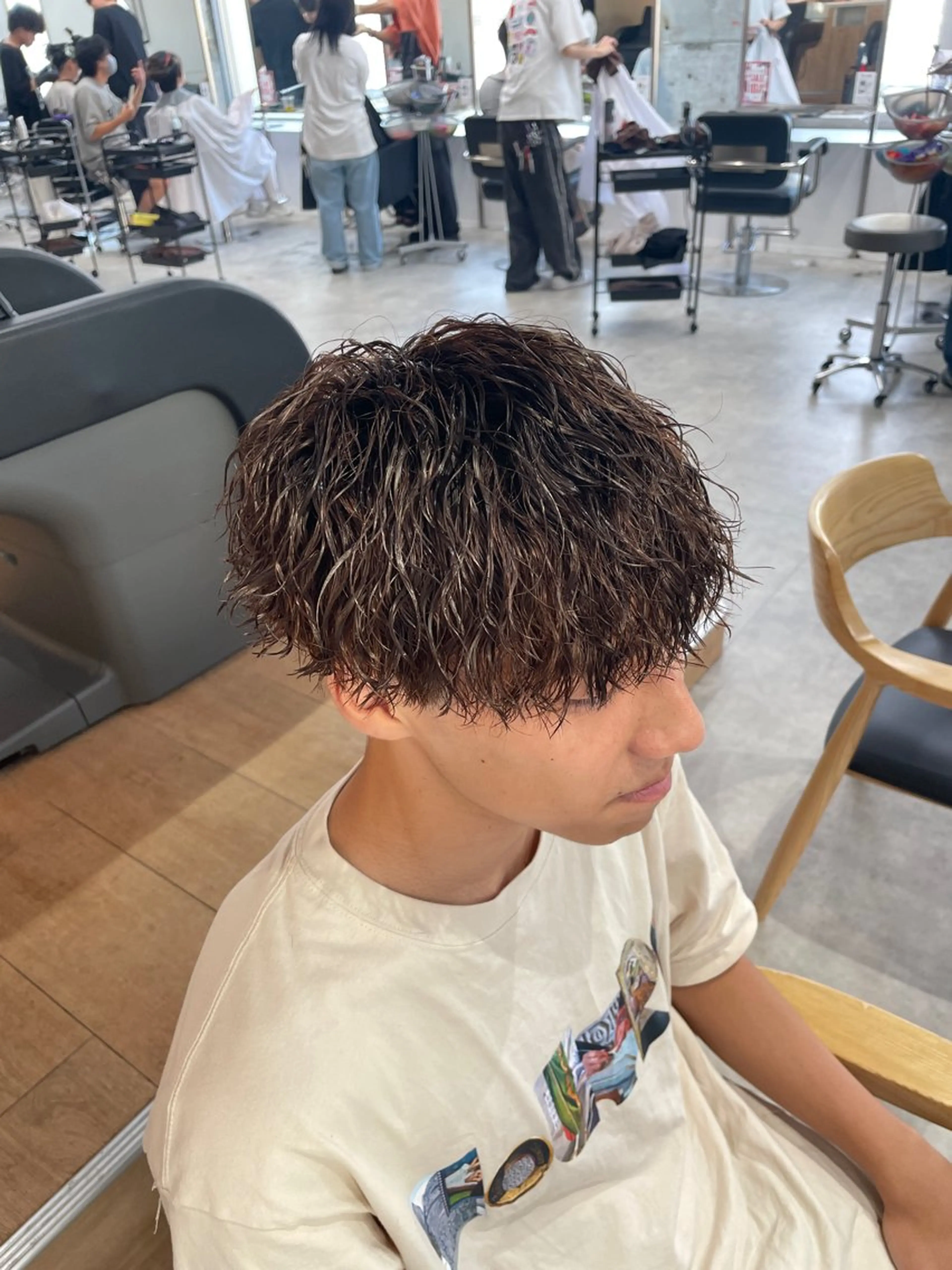 ショート パーマ メンズ カット パーマ メンズパーマ/新潟/ 万代／田崎亮🌟のヘアスタイル