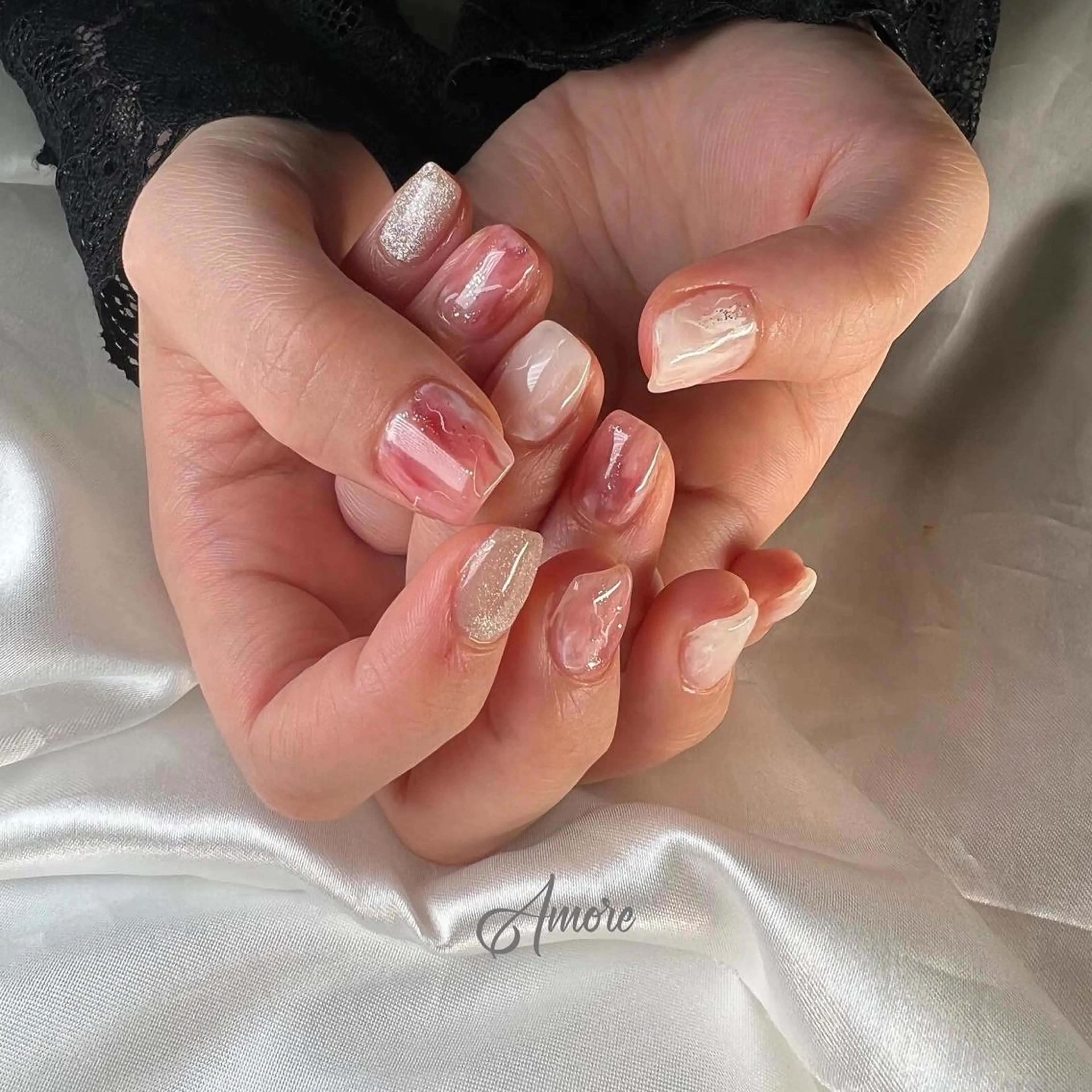 ネイル ジェルネイル 氷ネイル・うるうるネイル マグネットネイル ミラーネイル ニュアンスネイル You kyehwaのネイルデザイン