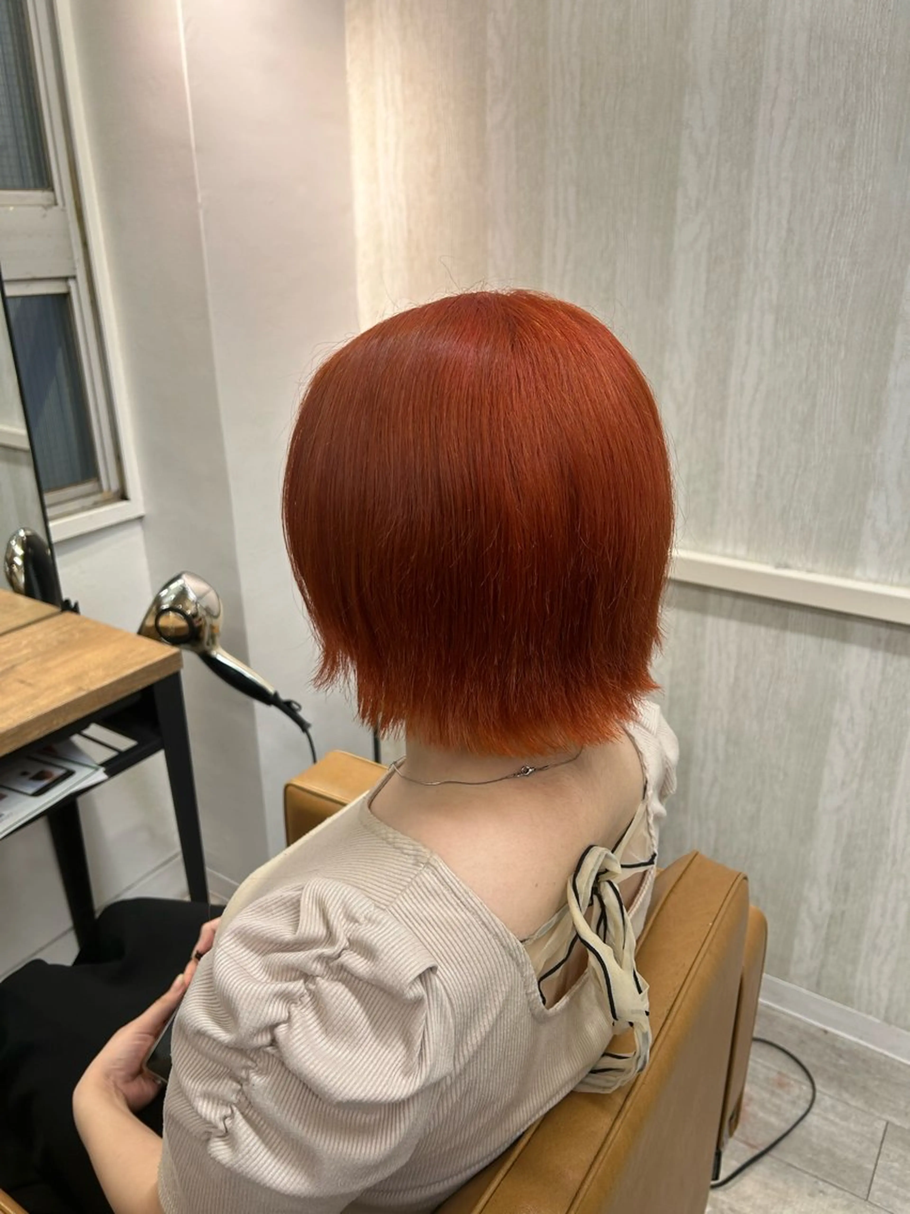 ショート カラー オレンジ ボブ ⚜️メンズカット・パ ーマ/ひかる⚜️のヘアスタイル