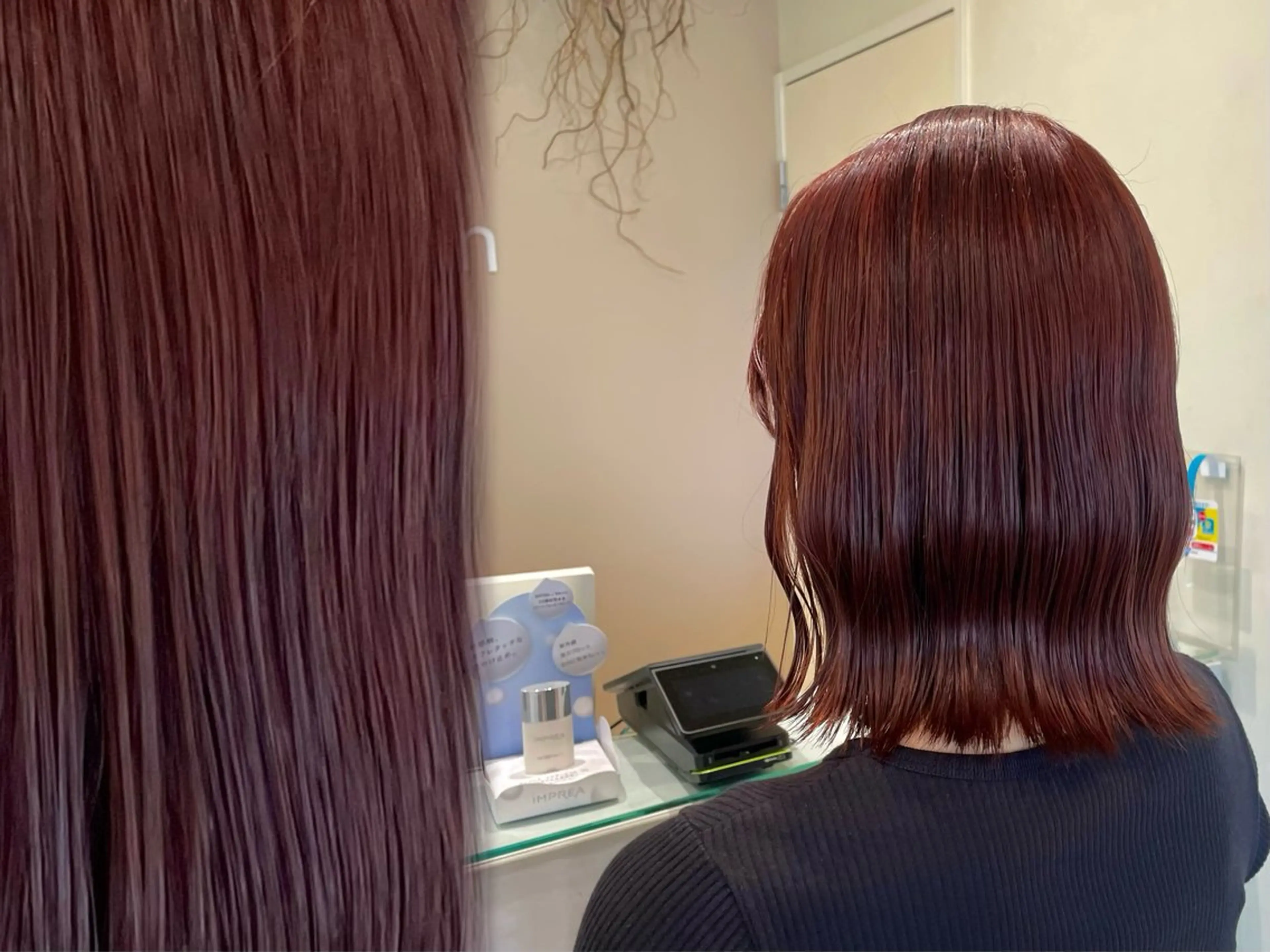 ミディアム 韓国風ヘア カット ヘアカラー トリートメント suzuna/暖色 カラー💞/スパのヘアスタイル