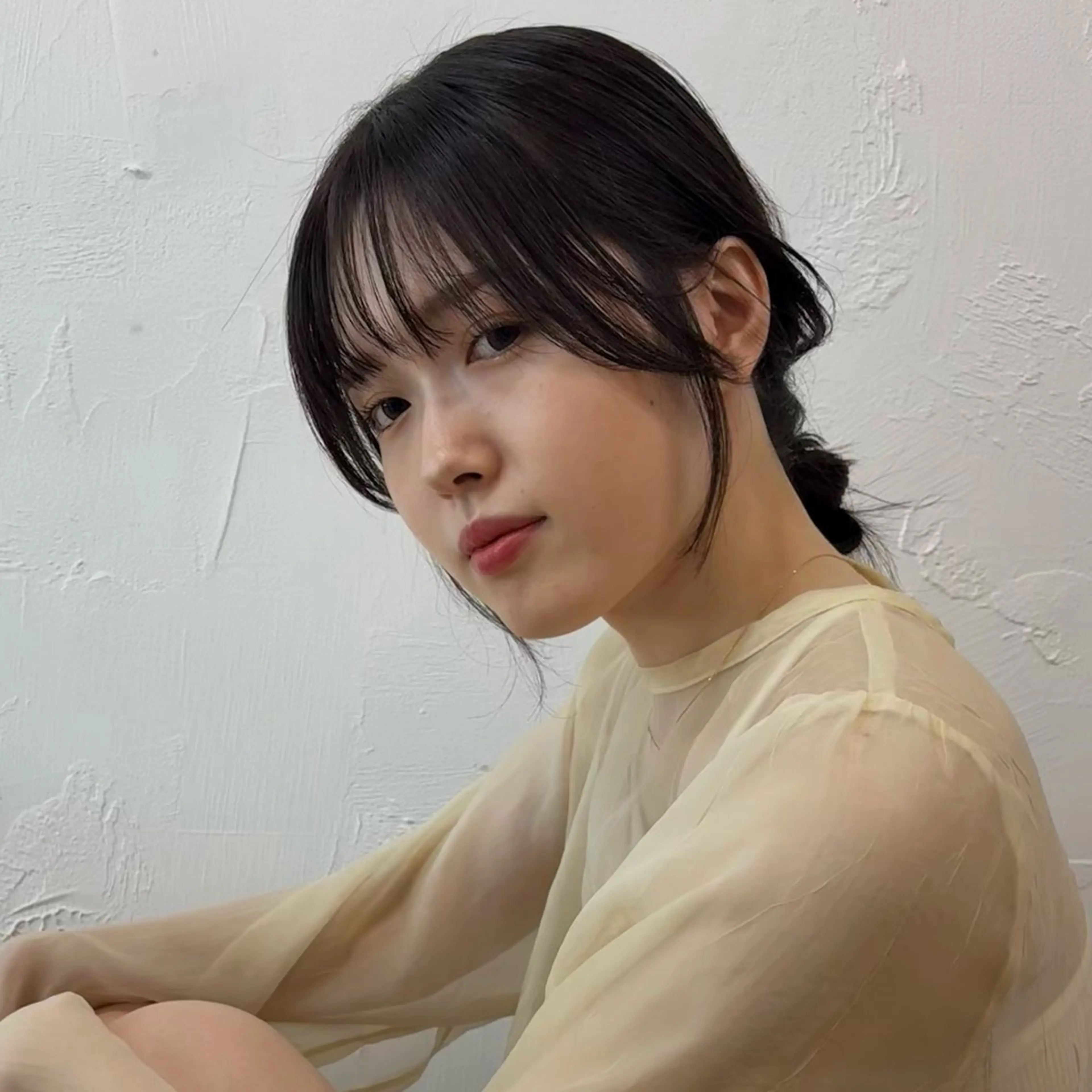 セミロング カラー カット ヘアカラー トリートメント mina / 透明感ベージュカラーのヘアスタイル