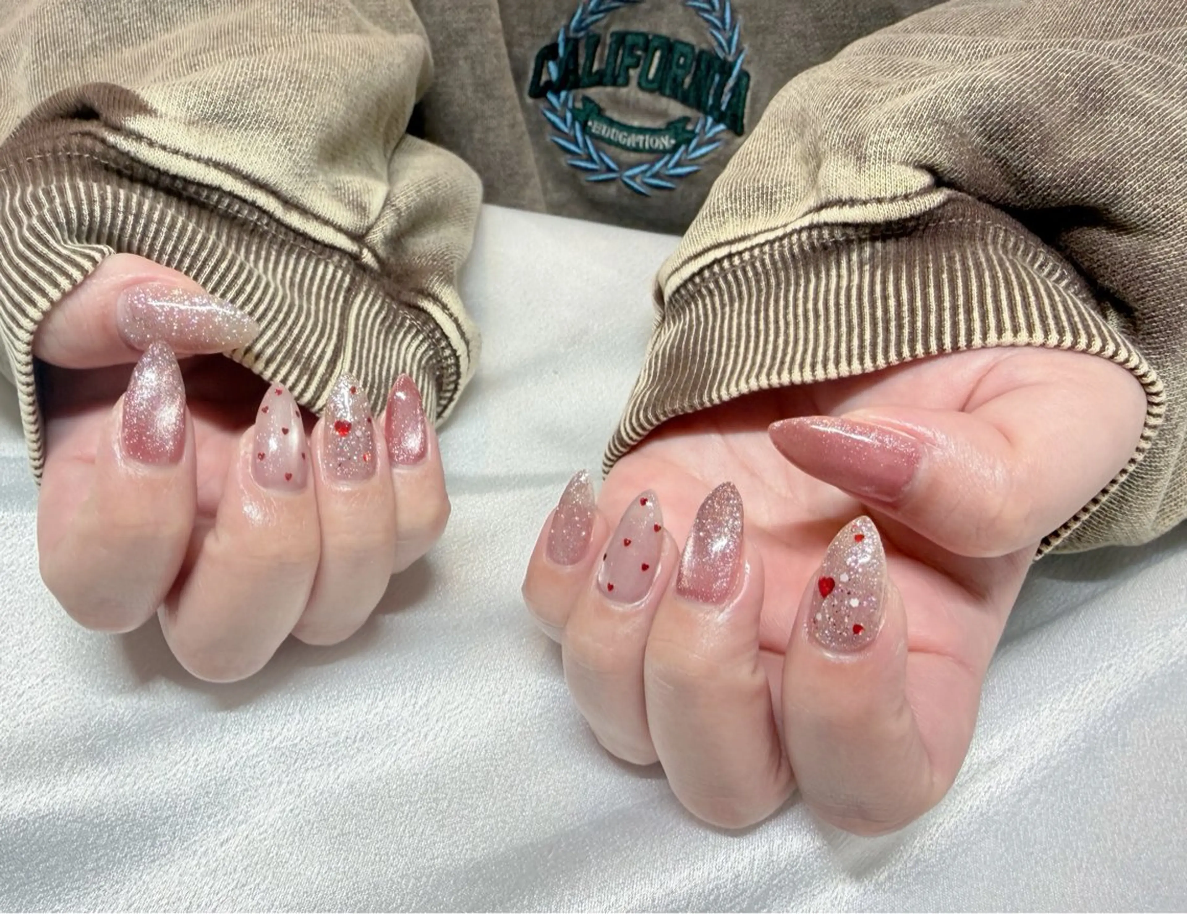 ネイル カジュアル キラキラネイル ハンドネイル 大森Maylie Nailのネイルデザイン