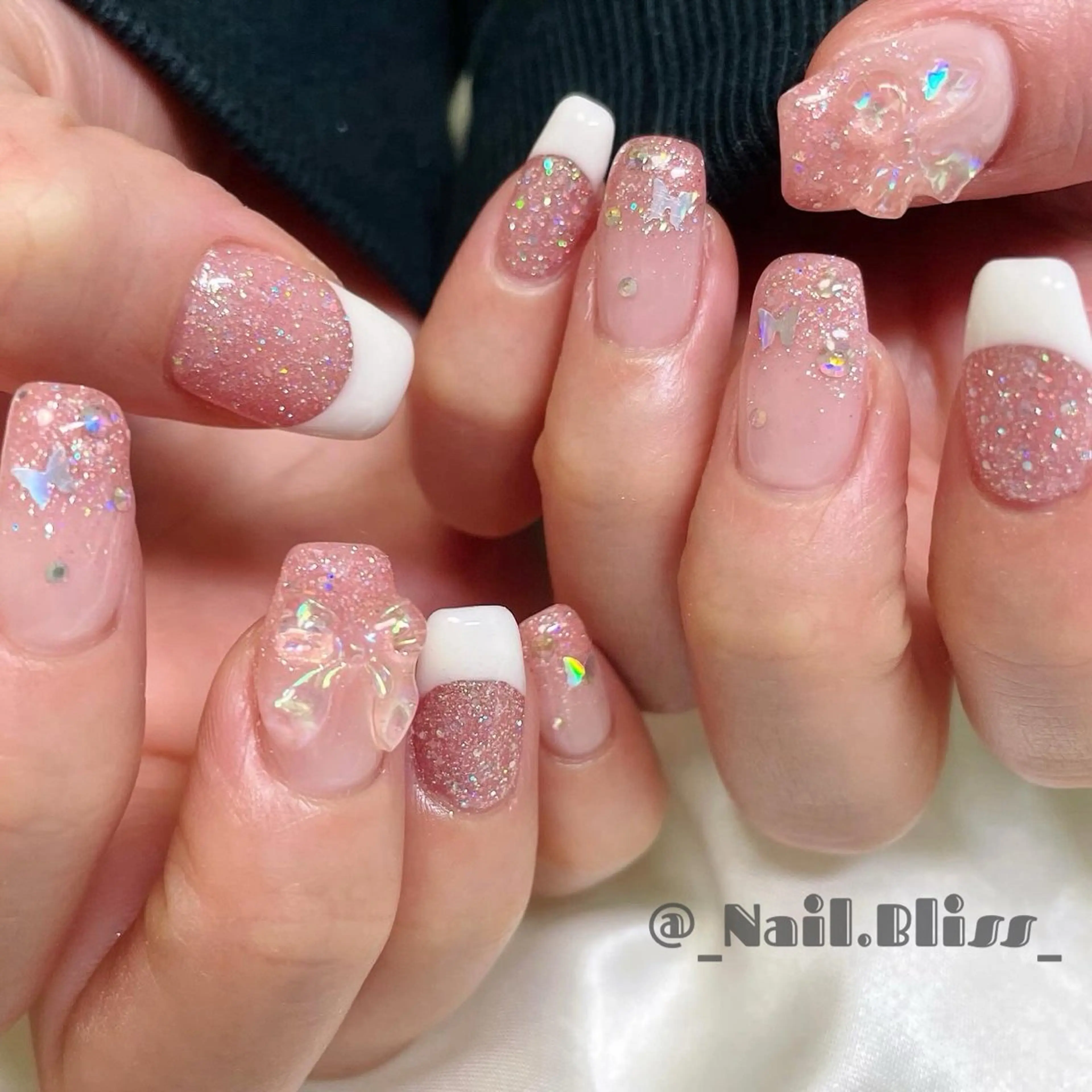 ネイル フラッシュネイル キラキラネイル ハンドネイル NAIL BLISSのネイルデザイン