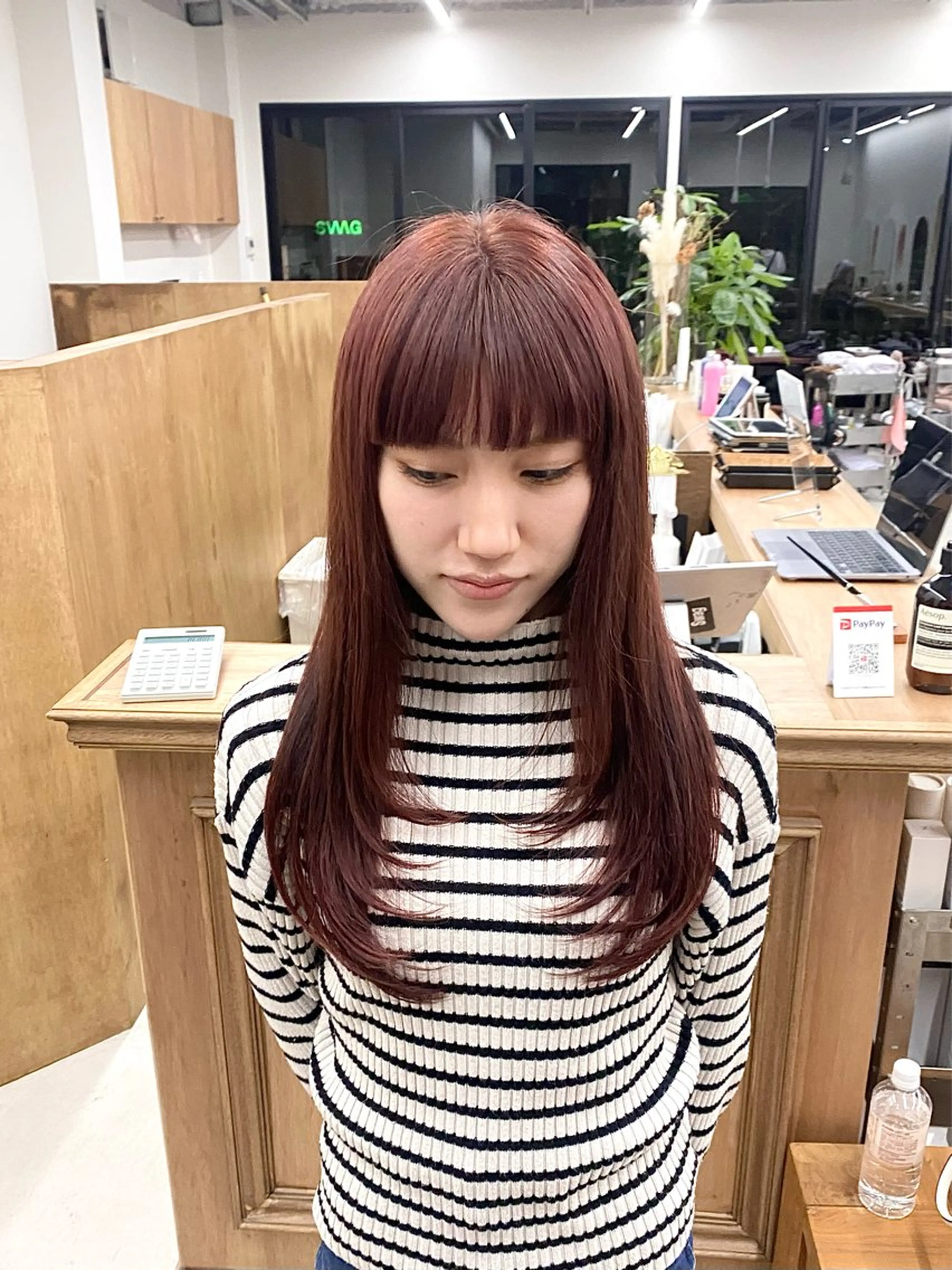 セミロング カラー ヘアアレンジ カット ヘアカラー トリートメント ハル🌸柔色/ ブリーチなし/艶髪のヘアスタイル