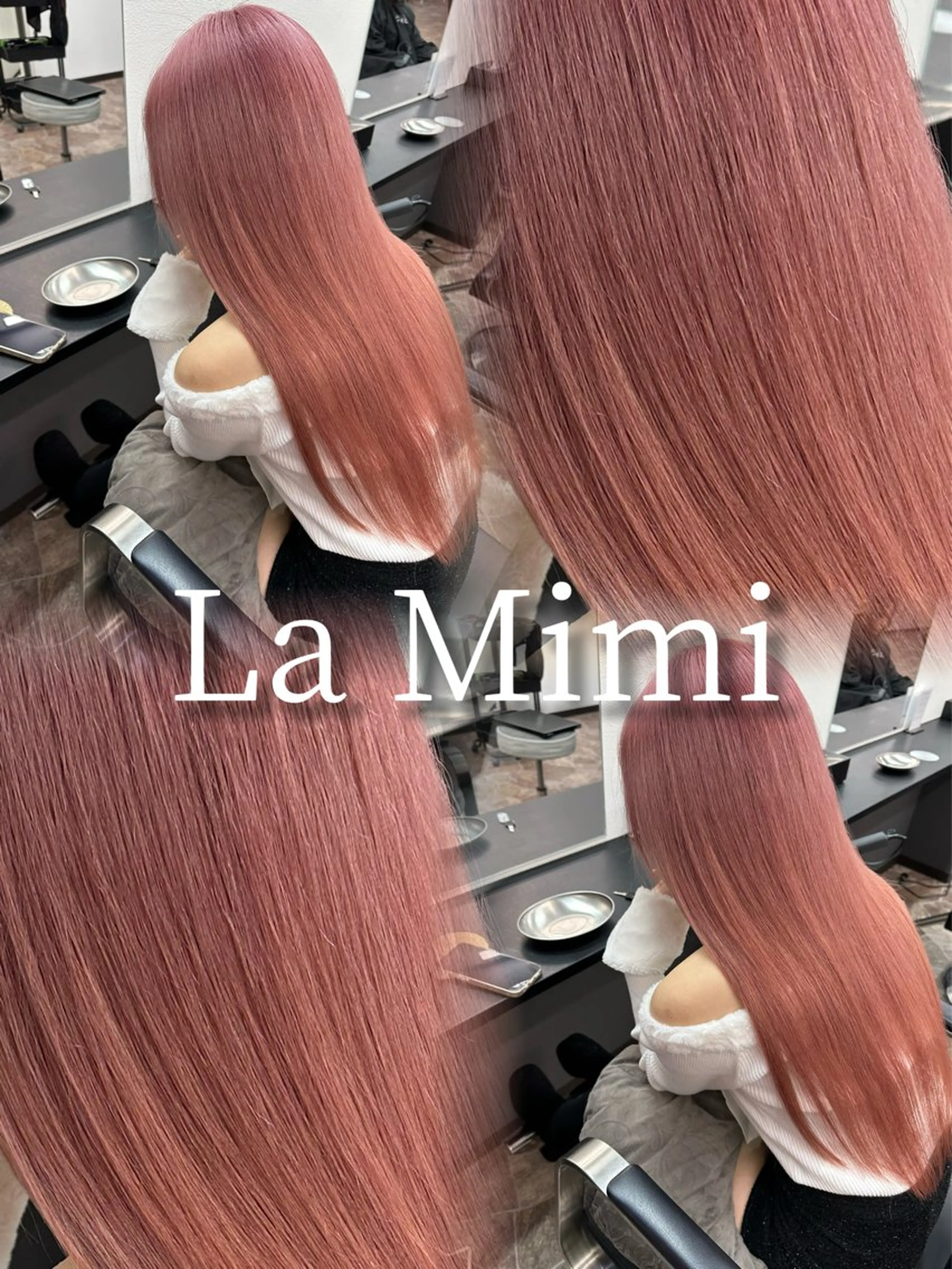 カラー バレイヤージュ ミストバング ブリーチ 透明感カラー ダブルカラー La Mimiのヘアスタイル