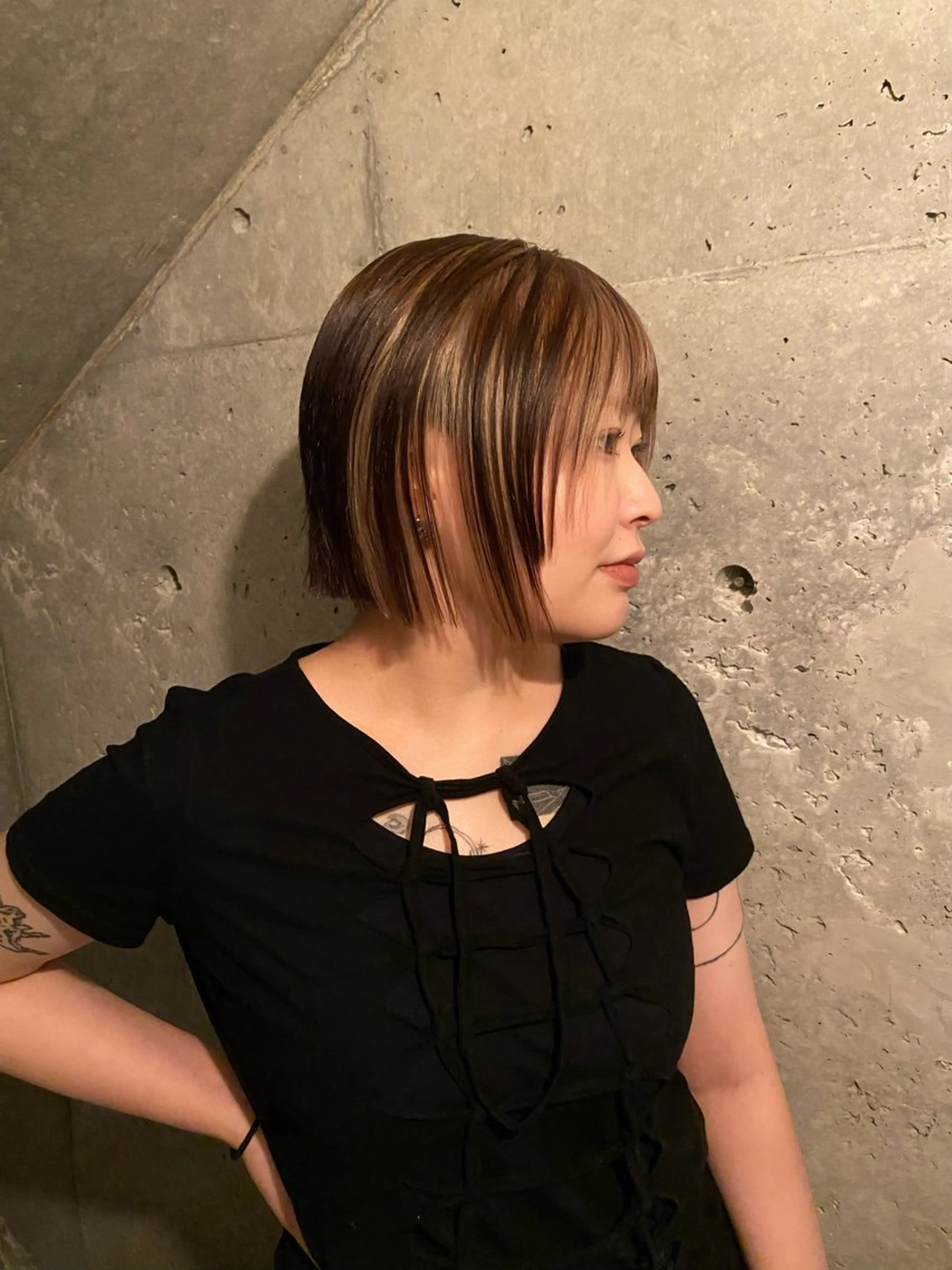 ミディアム カラー ヘアアレンジ ヘアカラー トリートメント mina 🌷のヘアスタイル