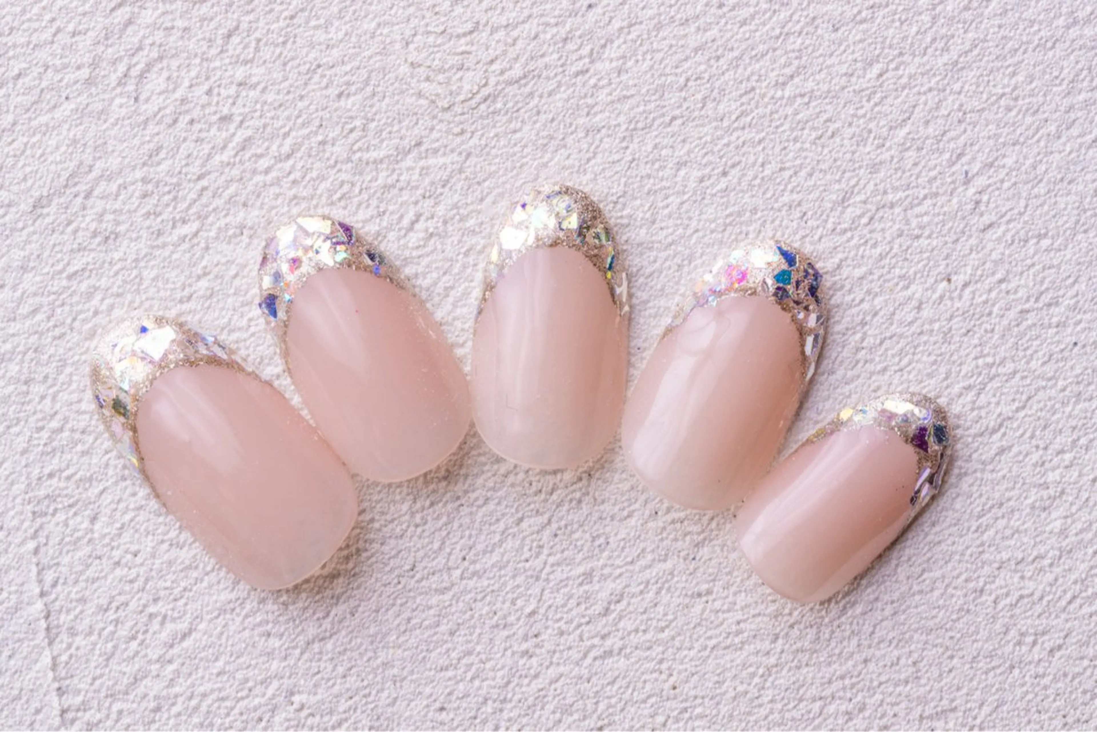 ネイル 長さ出し フットネイル フレンチネイル ジェルネイル ガラスフレンチ ハンドネイル Lien（リアン） 銀座駅6分のネイルデザイン