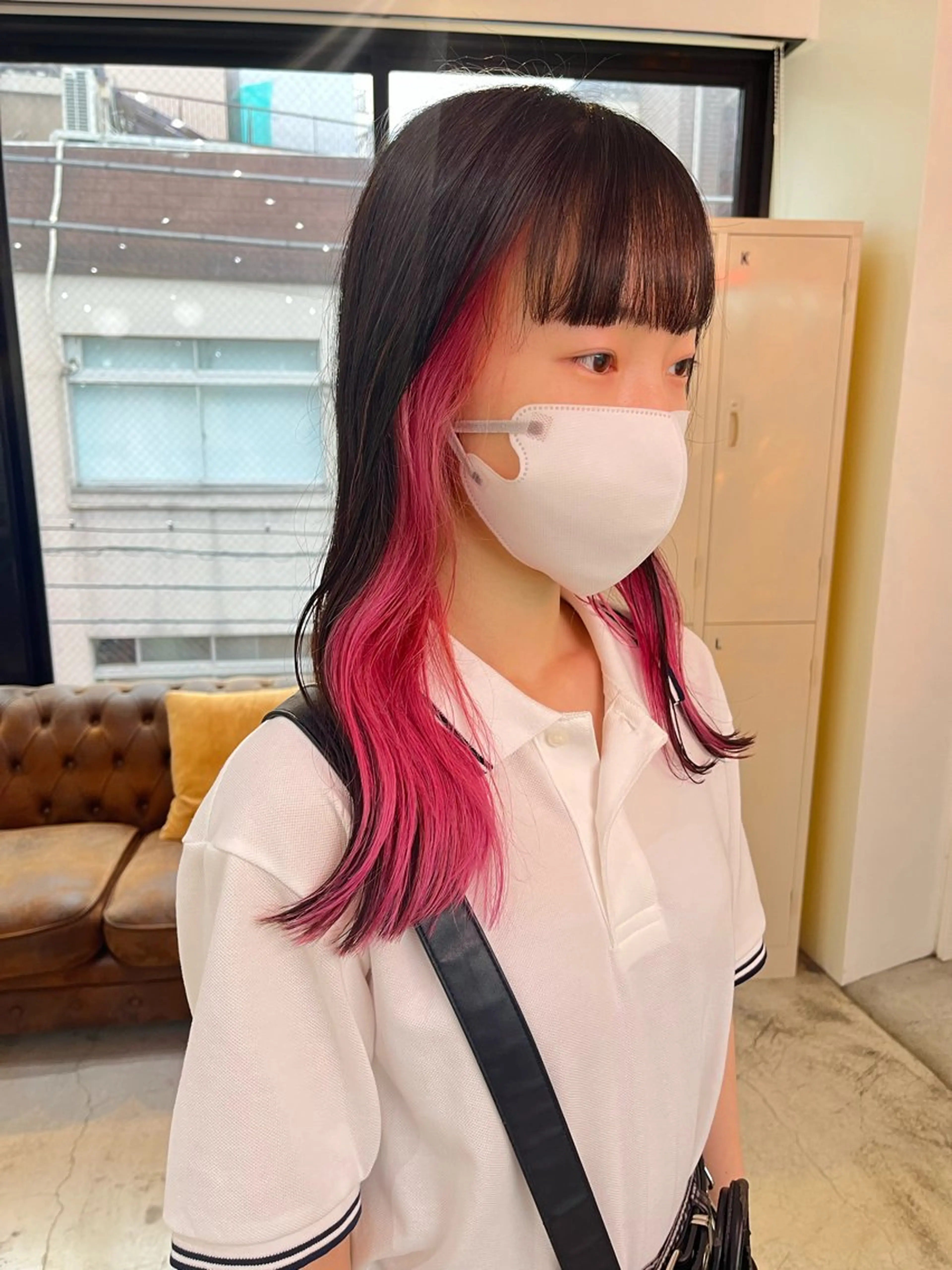 セミロング カラー ヘアカラー トリートメント ハイトーンを育てる ブリーチカラー/牧原のヘアスタイル