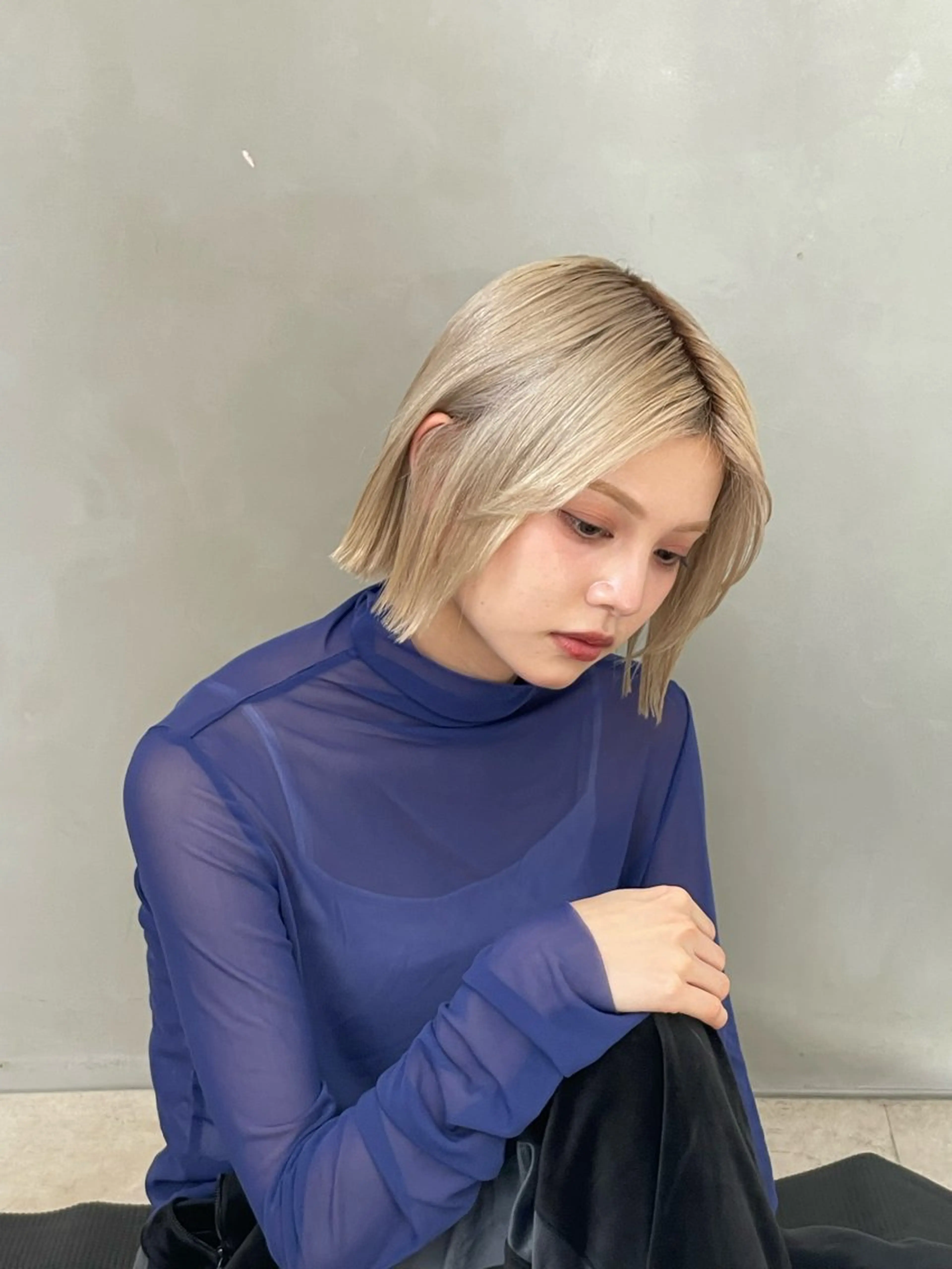 ミディアム カラー カット ヘアカラー トリートメント 💛丁寧さNo.🥇 🧸片山智裕💛のヘアスタイル