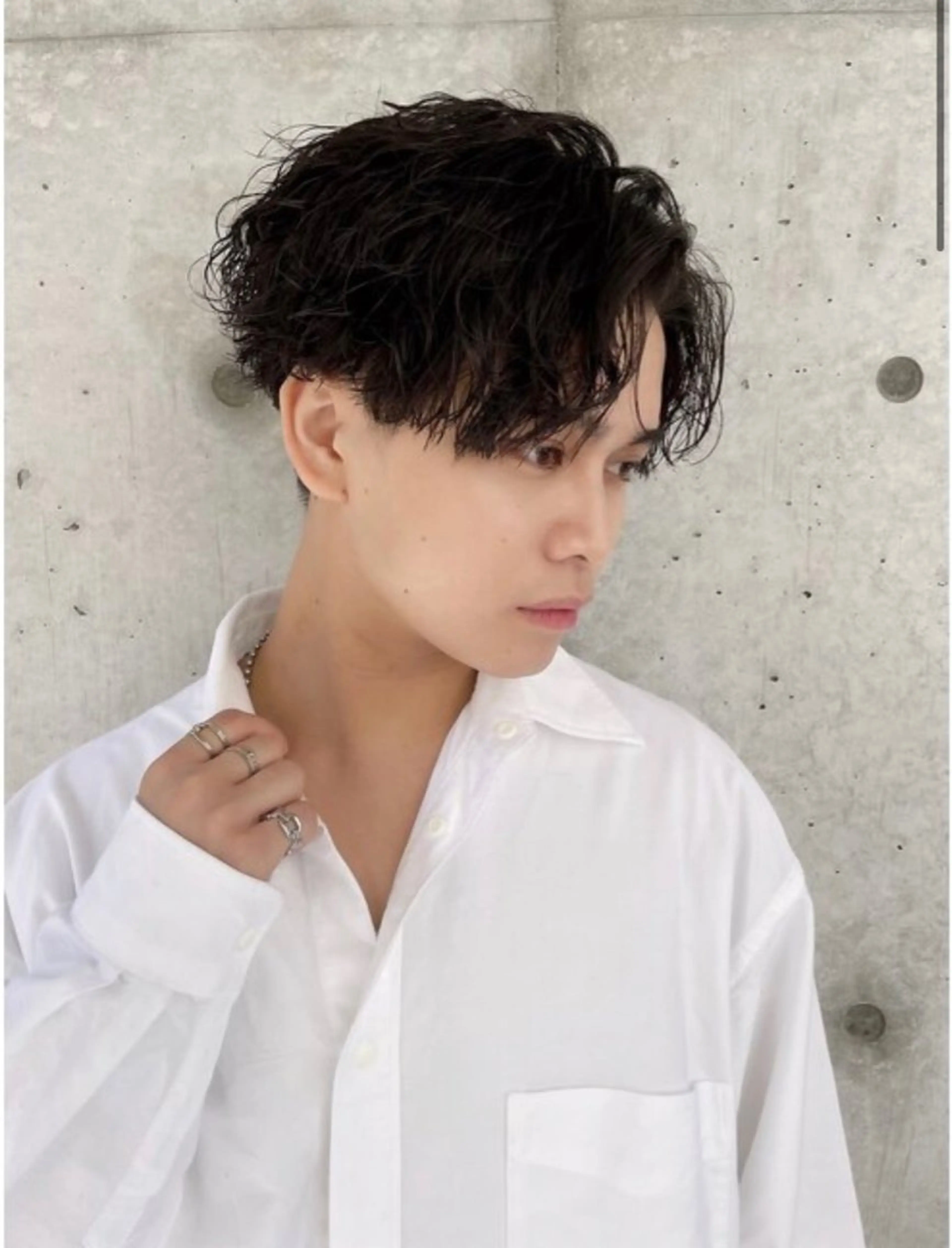 ショート パーマ メンズ カット パーマ 大人メンズパーマ メンズ特化　萱原大幹のヘアスタイル