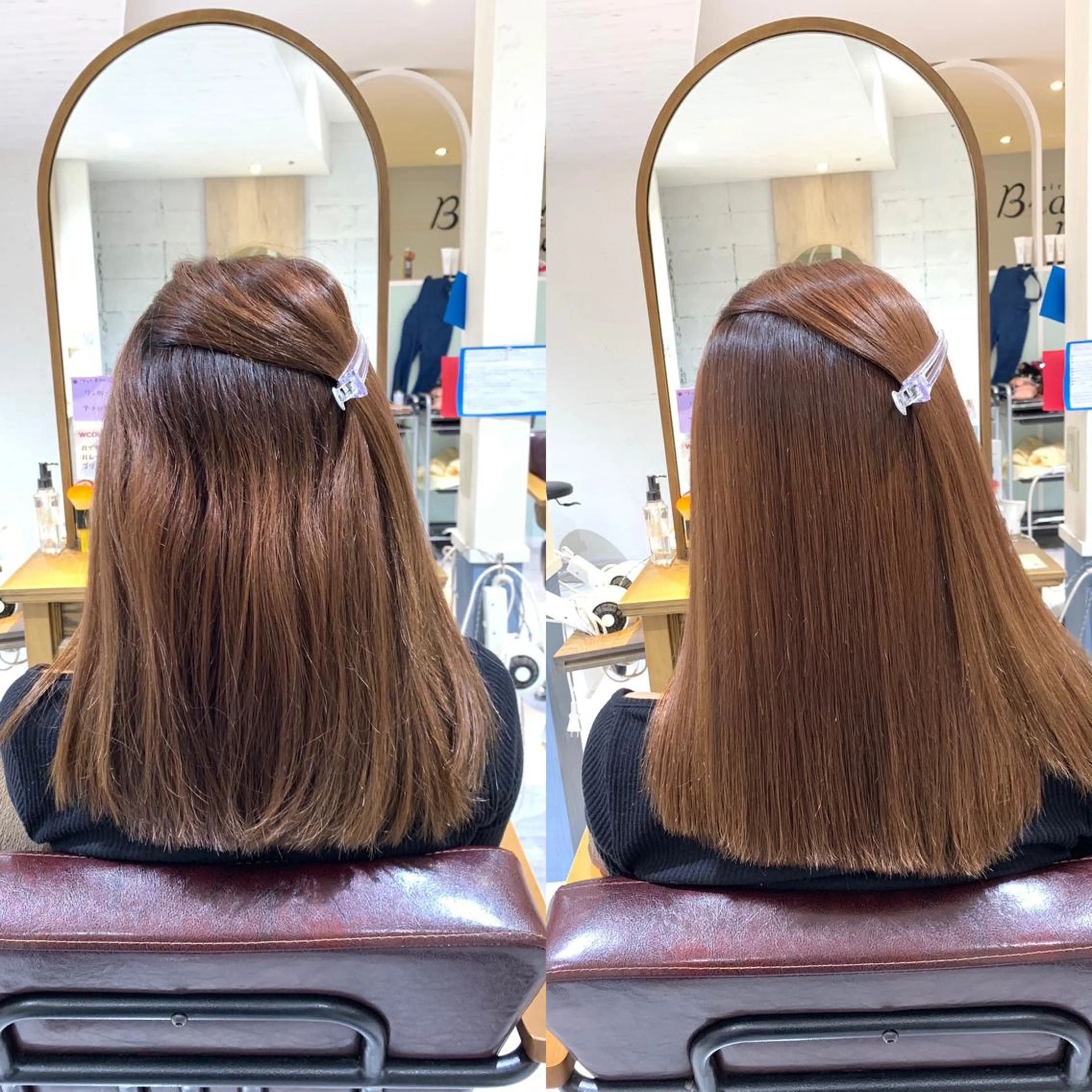 ロング パーマ 小島嵩人 縮毛矯正 髪質改善のヘアスタイル