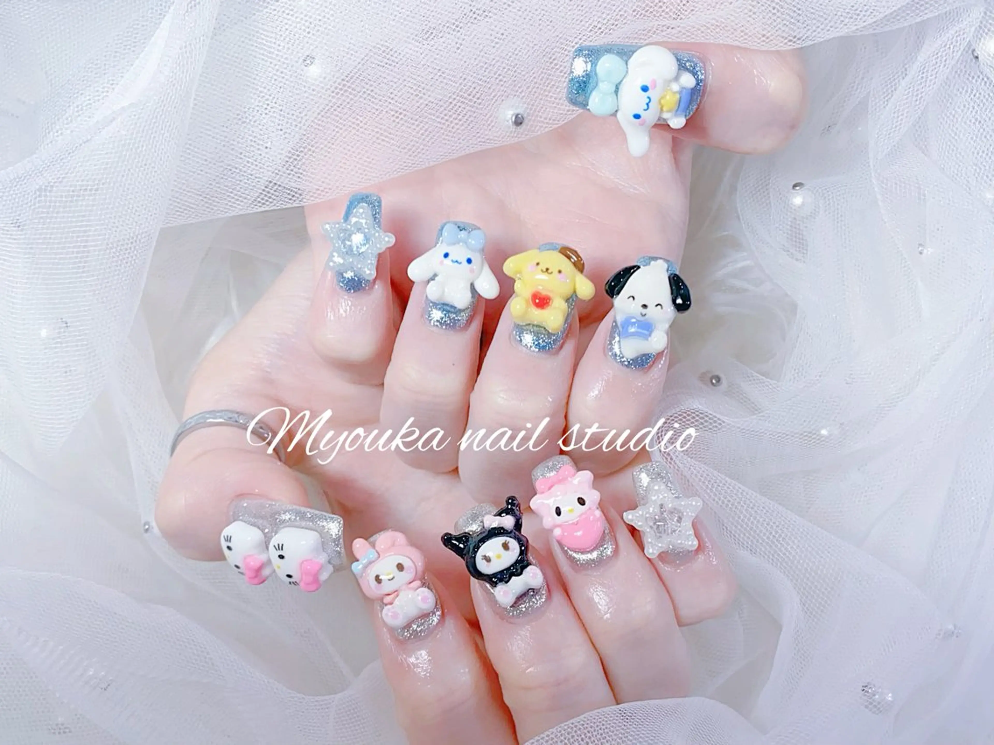 ネイル チークネイル 長さ出し フットネイル ジェルネイル グラデーション ハンドネイル ハンドケア Myouka所属・Myouka 板橋区大山駅前店のネイルデザイン