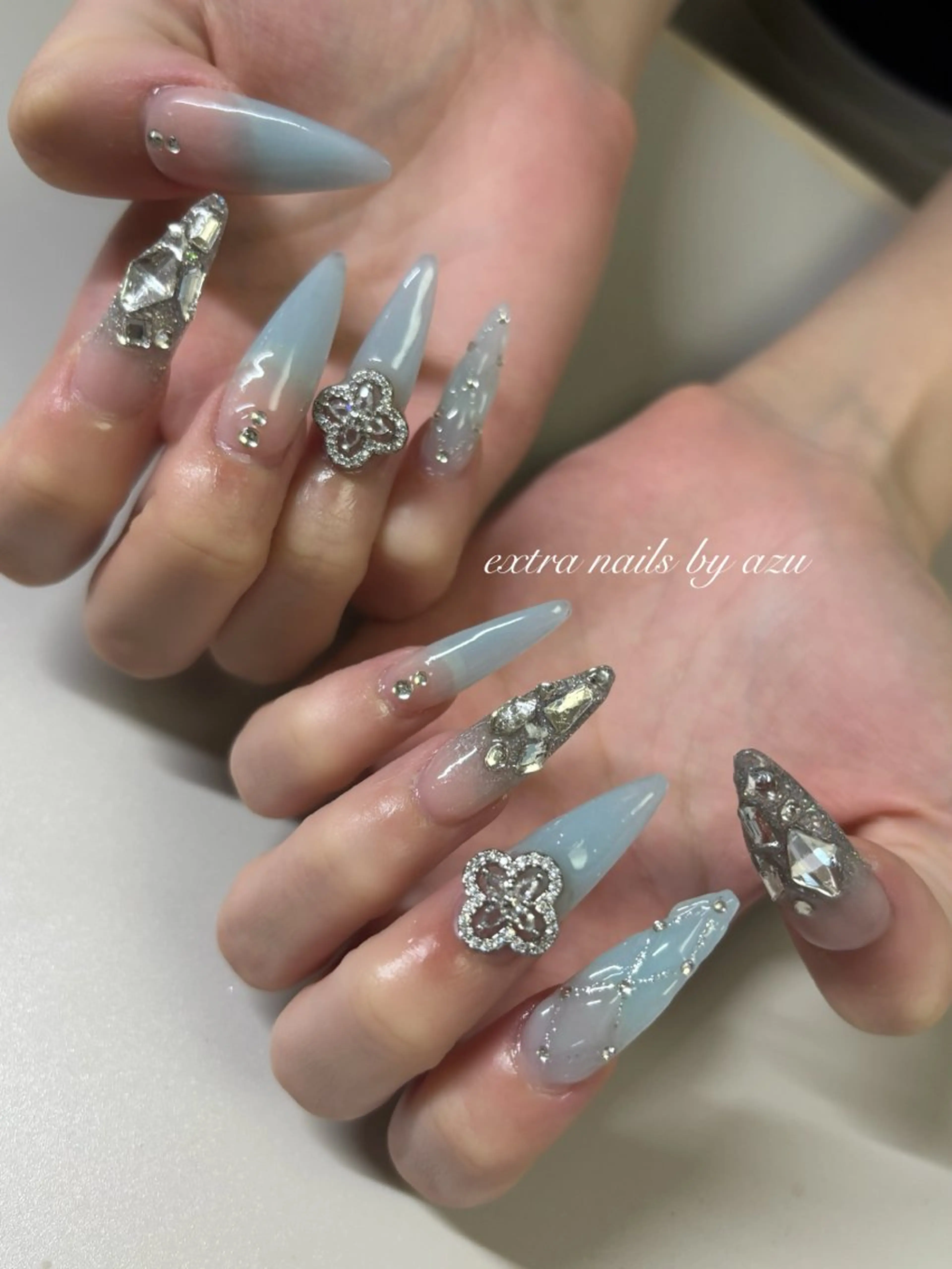 ネイル ロングネイル スカルプネイル ワンホンネイル ハンドネイル extranails ／lemellaのネイルデザイン