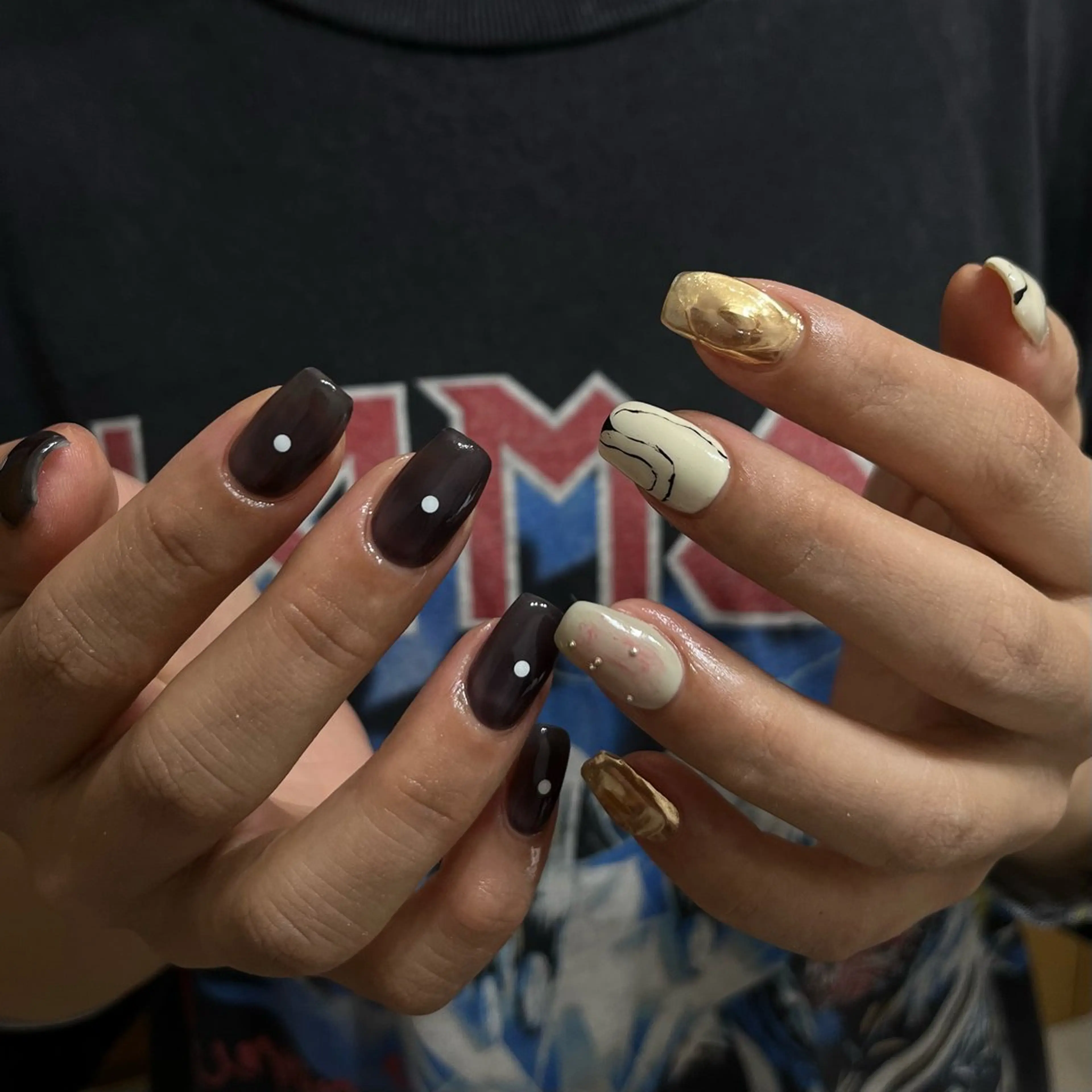 ネイル グリーン ハンドネイル vegh.所属・vegh. nail/阿波座のネイルデザイン