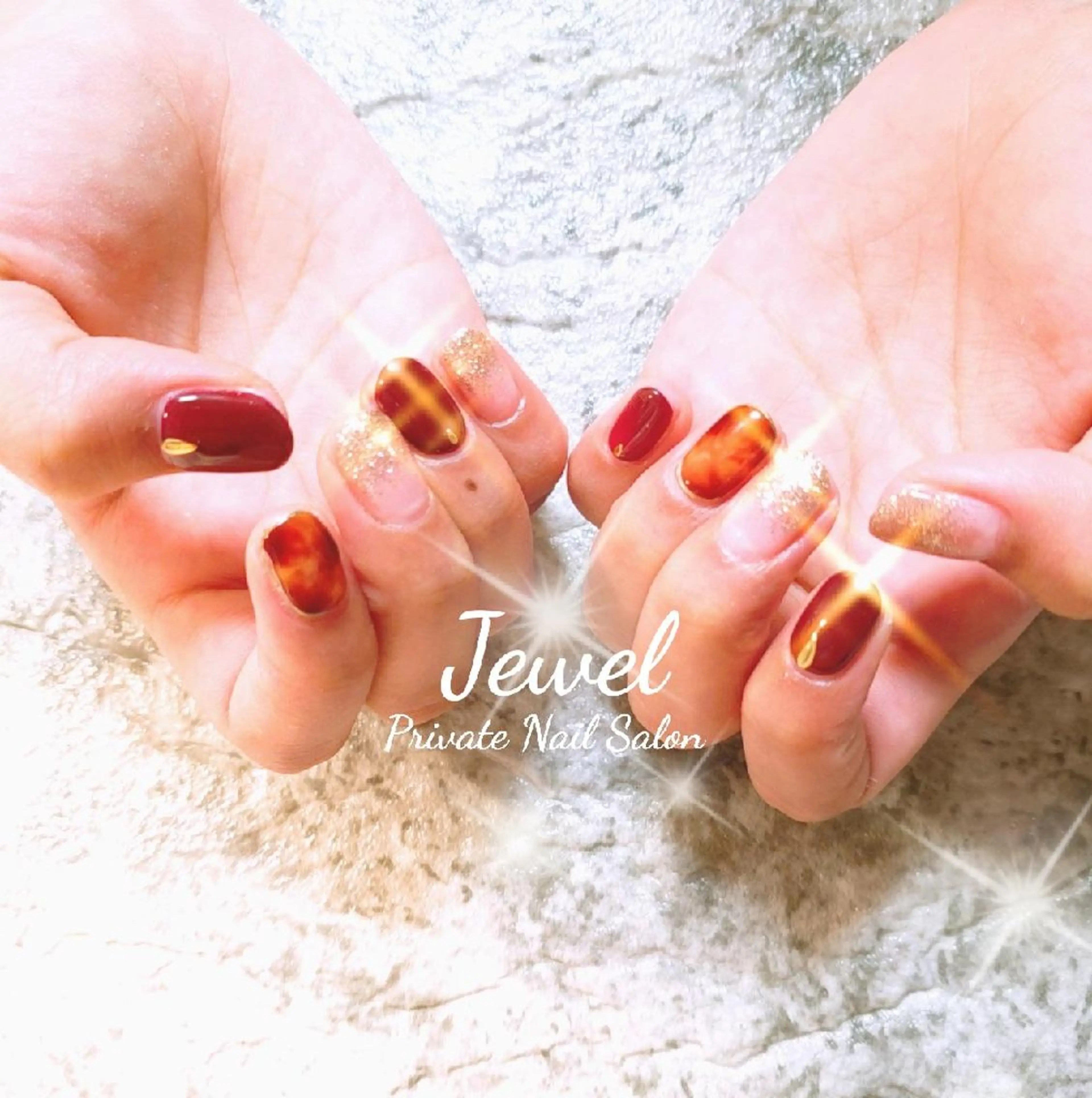 ネイル べっ甲ネイル ＪＥＷＥＬ ＮＡＩＬのネイルデザイン